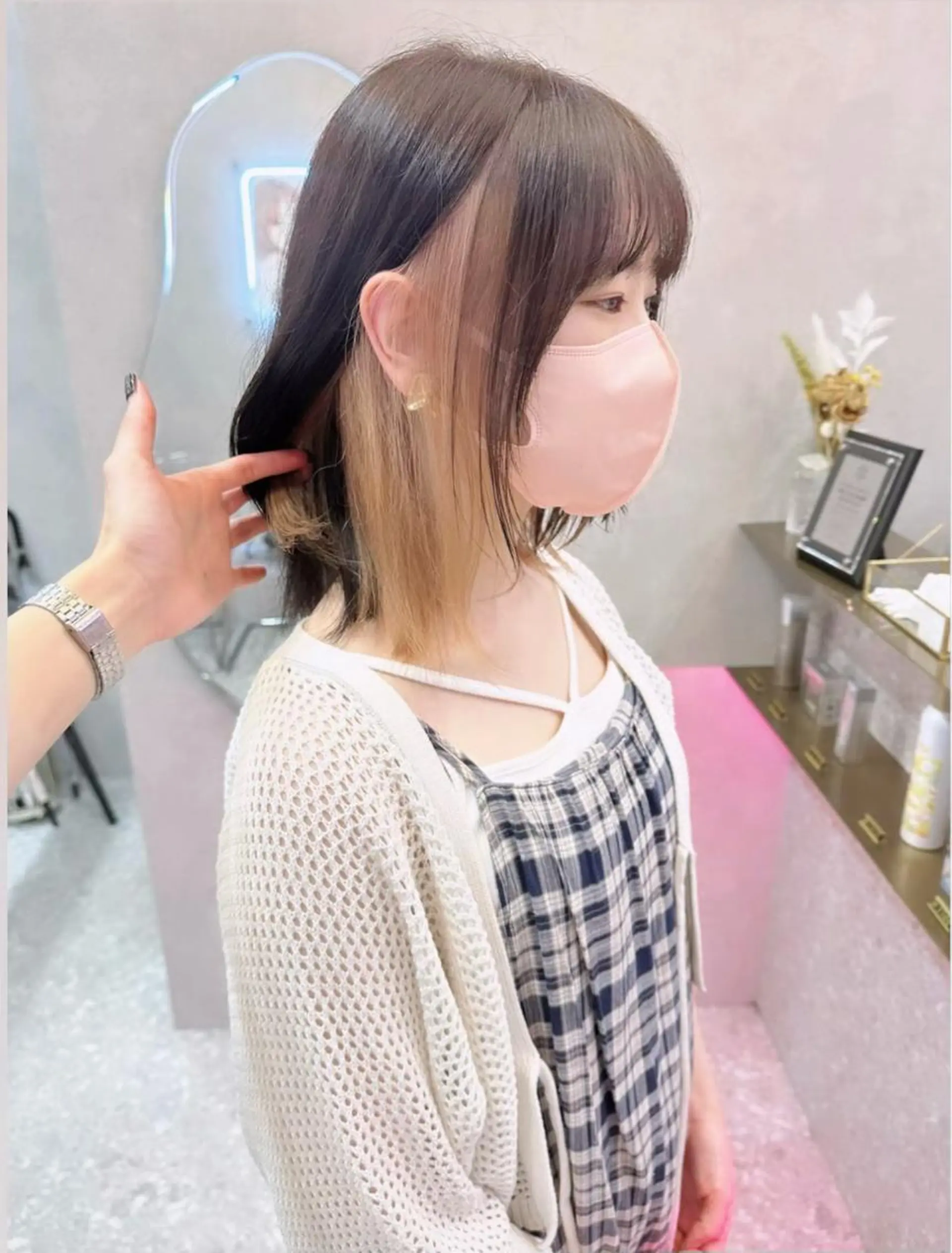 ミディアム カラー ヘアアレンジ バレイヤージュ ブリーチ ケアブリーチ ダブルカラー グラデーションカラー ヘアカラー yuuto🌈 艶髪ダブルカラーのヘアスタイル