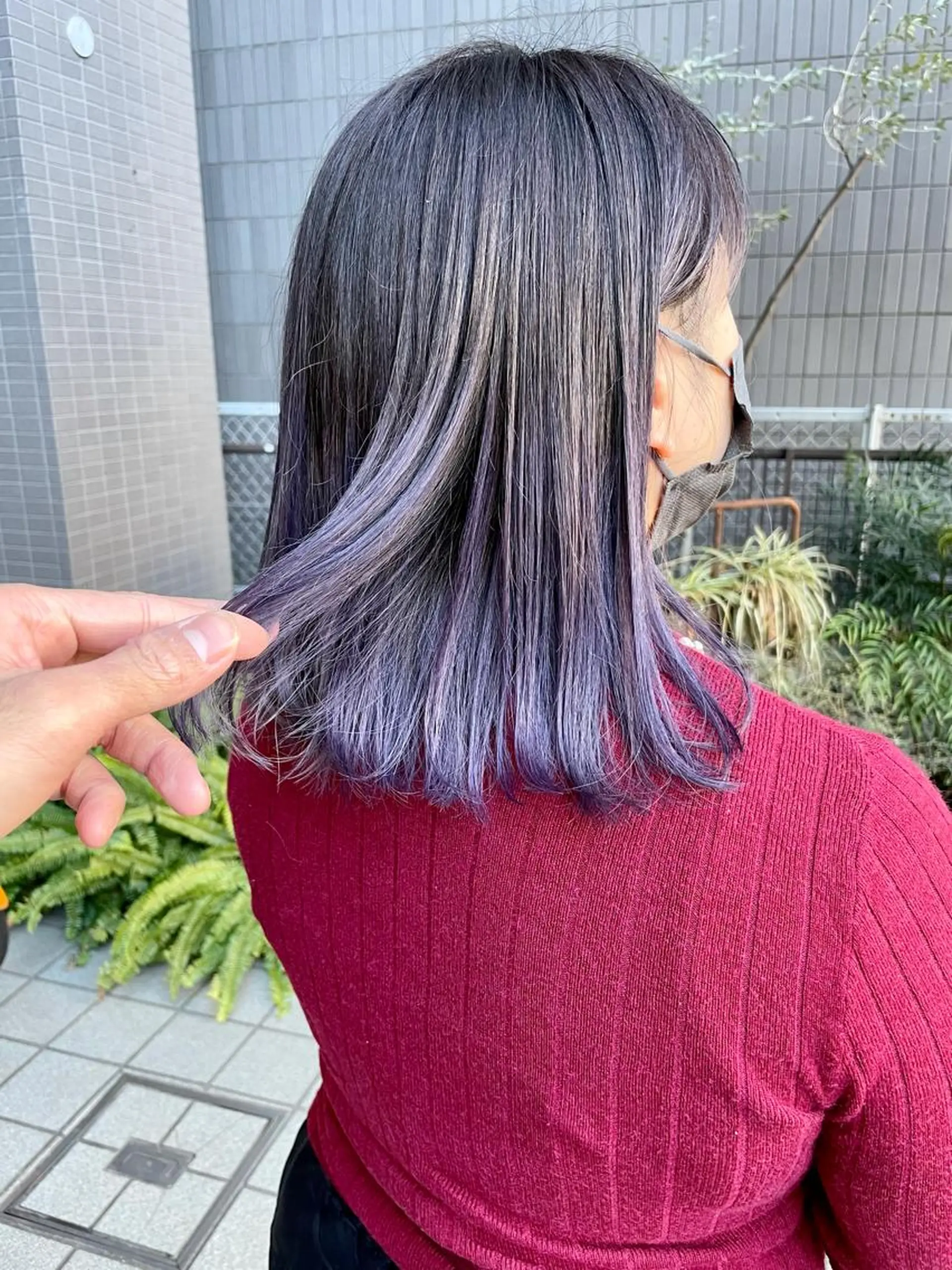 ミディアム パープルカラー ヘアカラー 💇‍♀️ハイライト 玉谷　俊💇‍♂️のヘアスタイル