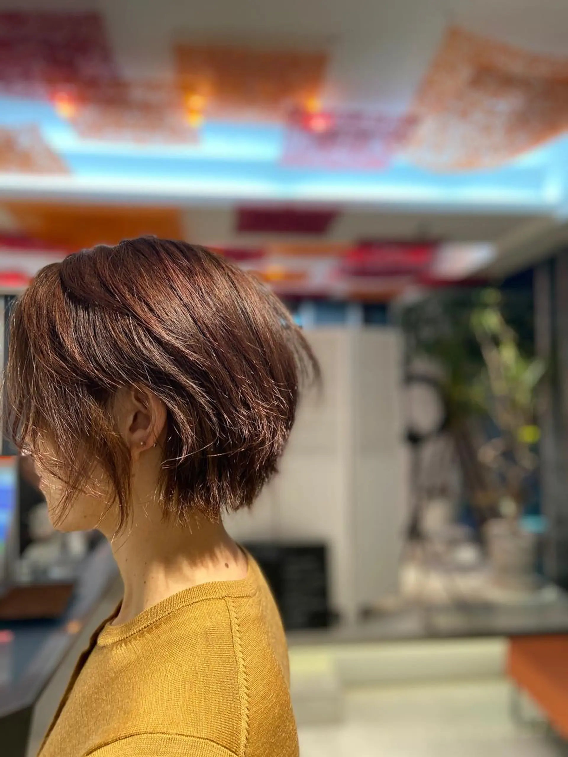 ショート カラー ショートボブ ベージュカラー ピンクカラー ピンクベージュ ボブ eddie所属・高岡 秀和のその他イメージ