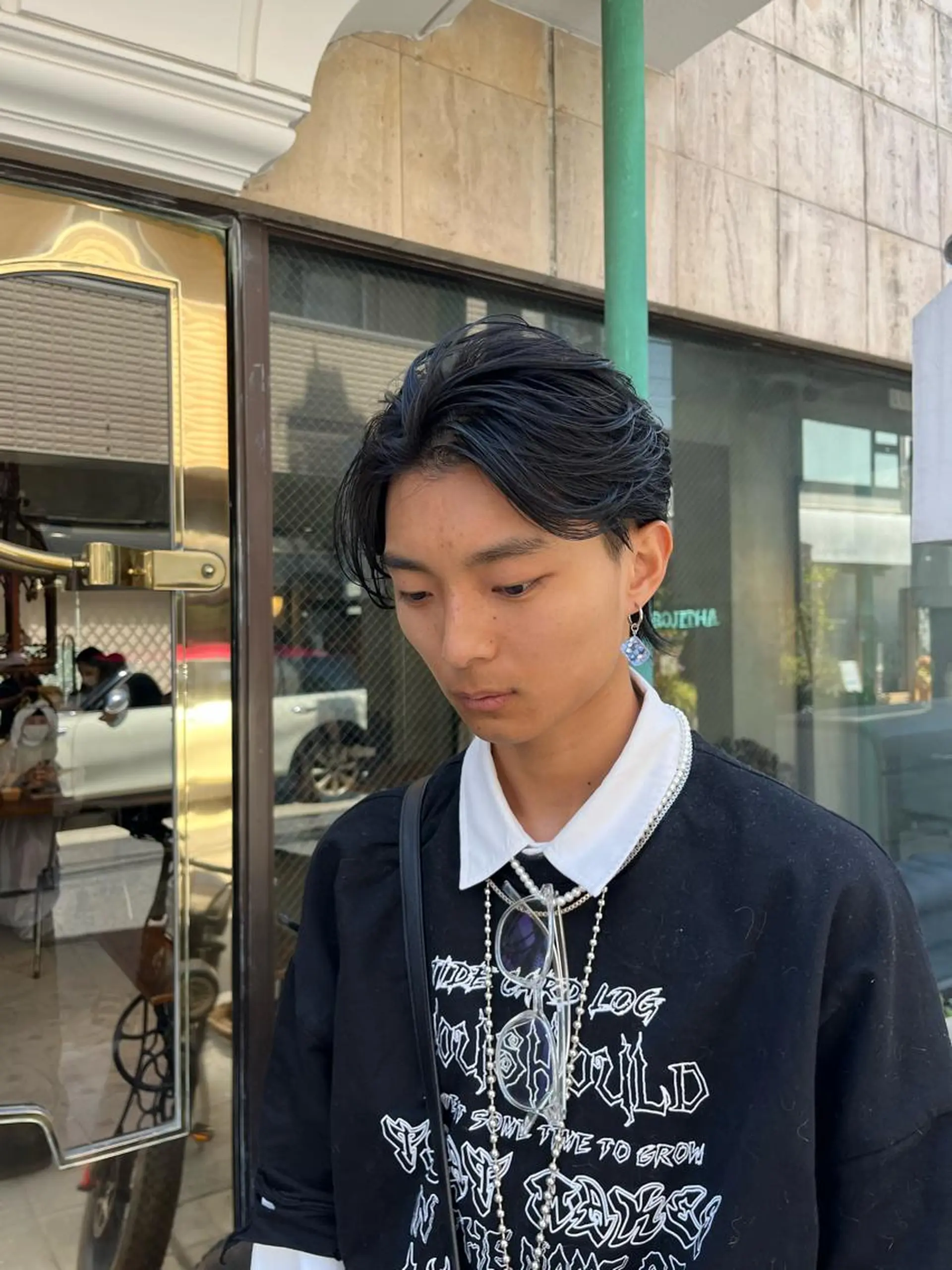 カラー メンズ センターパート メンズウルフカット ウルフカット カット ヘアカラー トリートメント DX所属・✨メンズスタイル✨ Daiのヘアスタイル