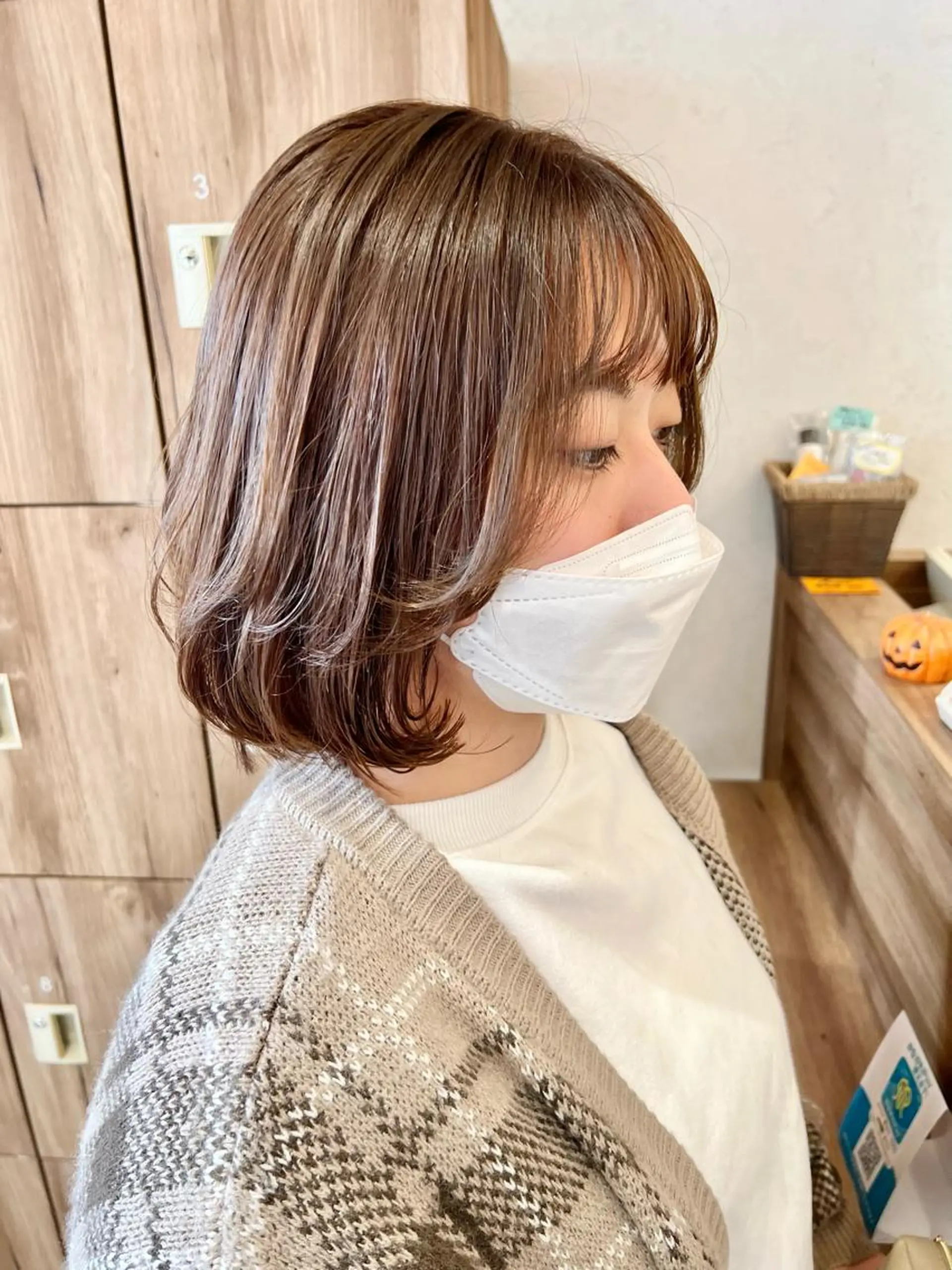 ショート カラー ボブレイヤー ボブ レイヤーカット Oasisgarden所属・レイヤー/ブリーチ MOMOのヘアスタイル