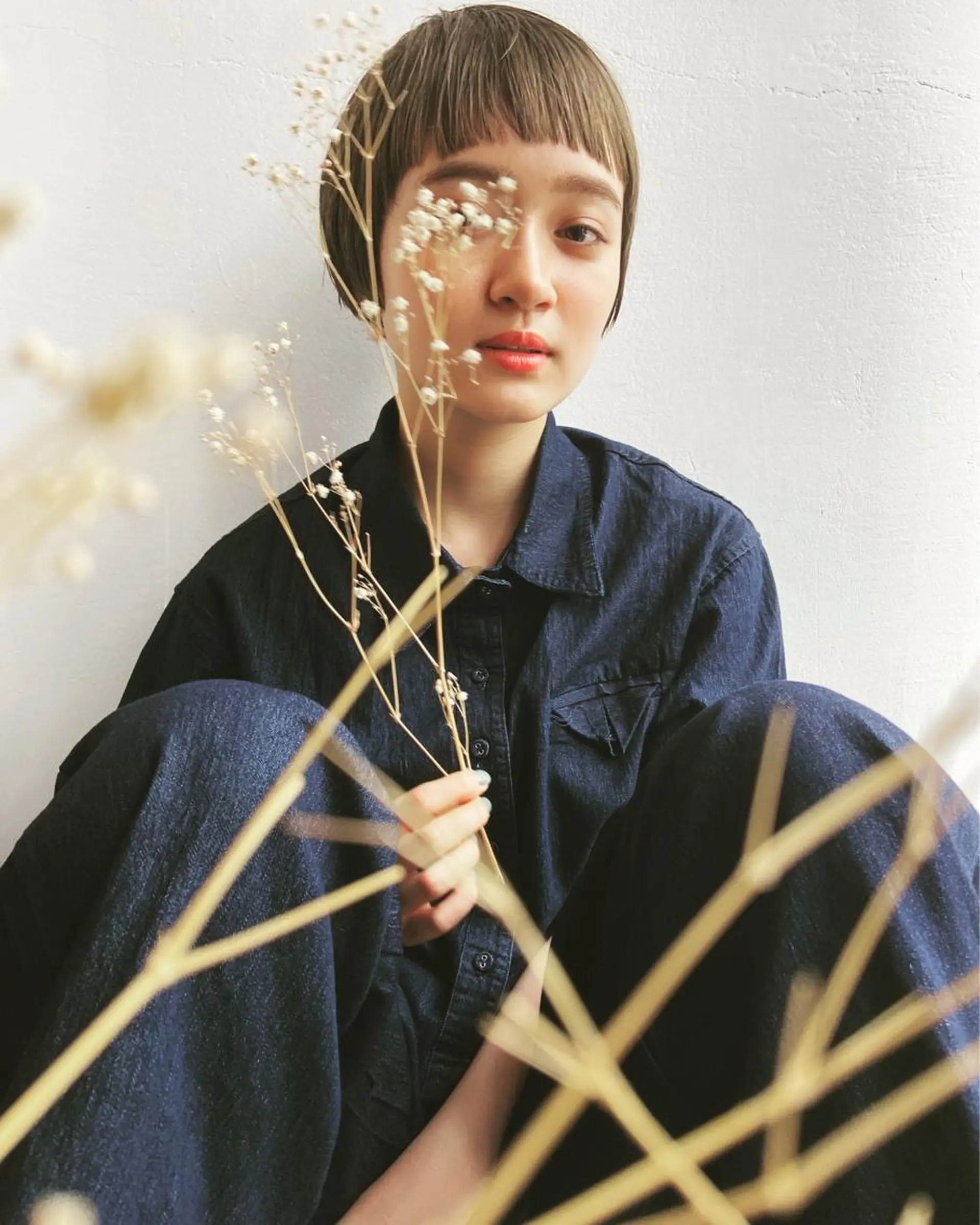 ショート ハンサムショート 丸みショート ボブ 斜めバング 伸ばしかけ ショート/ボブ🌿 柏原良亮のヘアスタイル