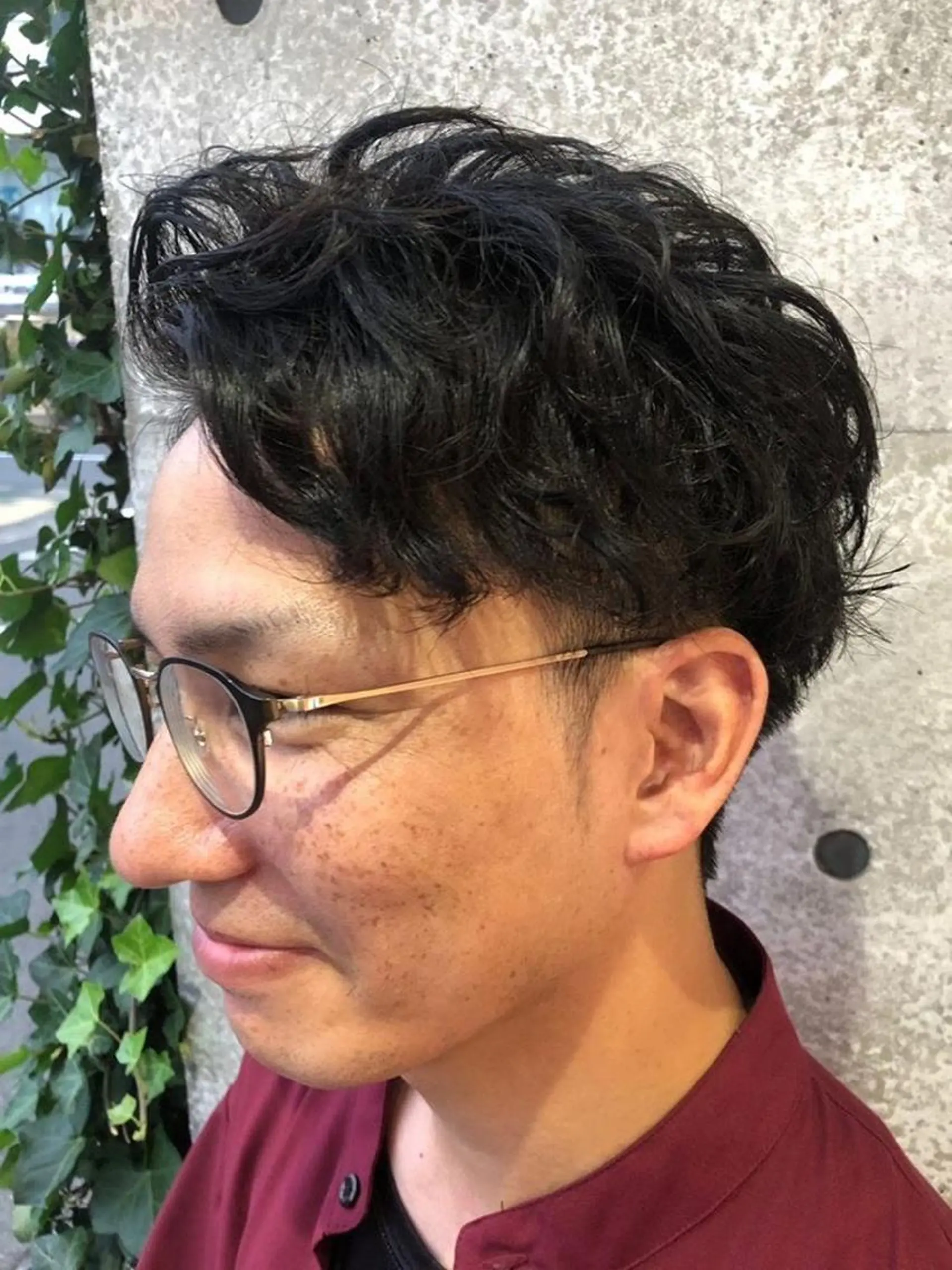 ショート パーマ メンズ メンズパーマフェード シモジタカヒロのヘアスタイル