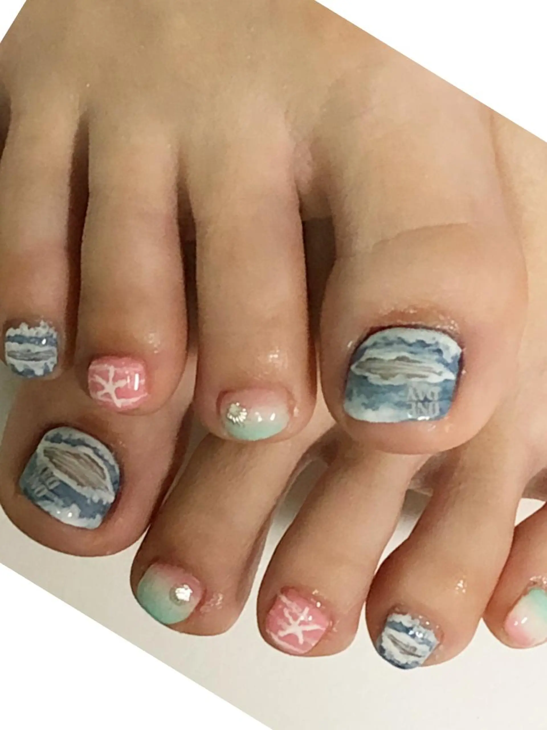 ショート カラー ネイル グラデーションカラー フットネイル グラデーション フットネイル CITRAtotal beautyのネイルデザイン