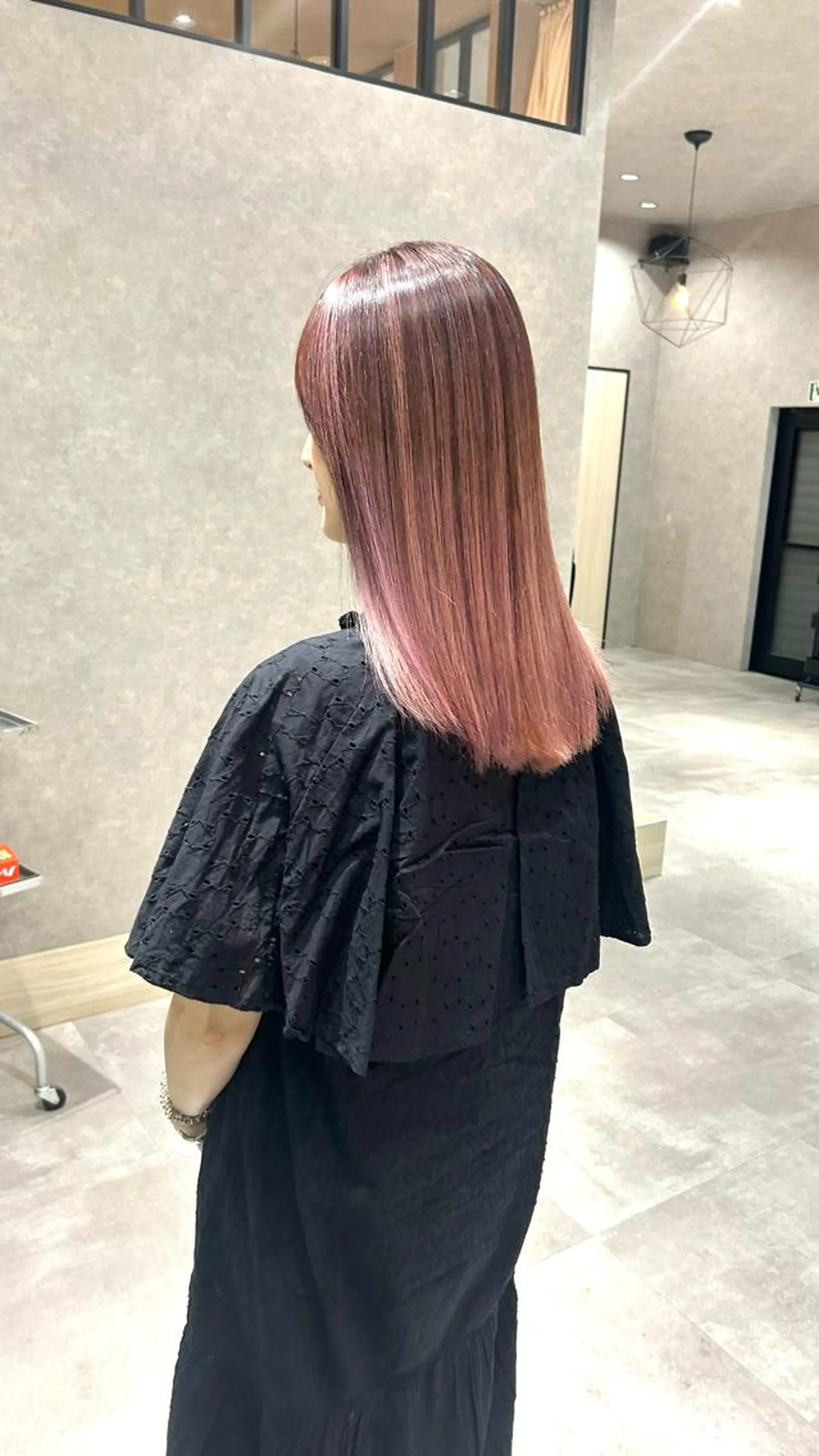セミロング カラー ヘアカラー トリートメント mood tatemachiのヘアスタイル