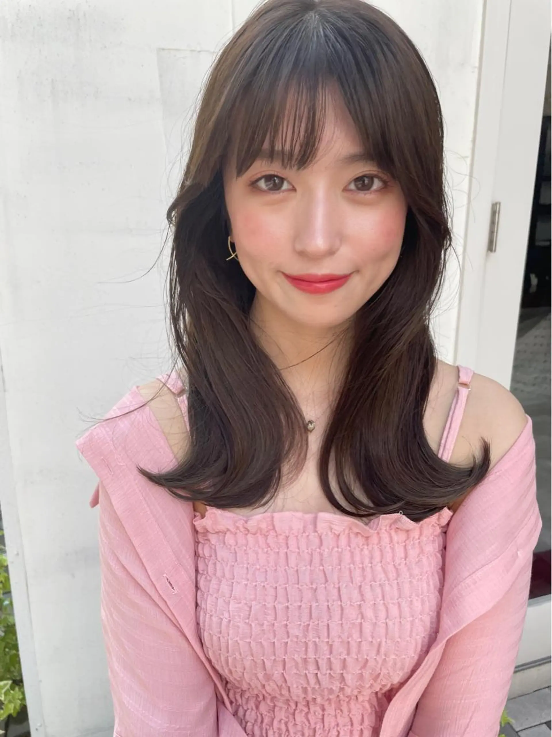 ミディアム 韓国風ヘア ヘアカラー トリートメント Lond  lea 🦋ayana🦋のヘアスタイル
