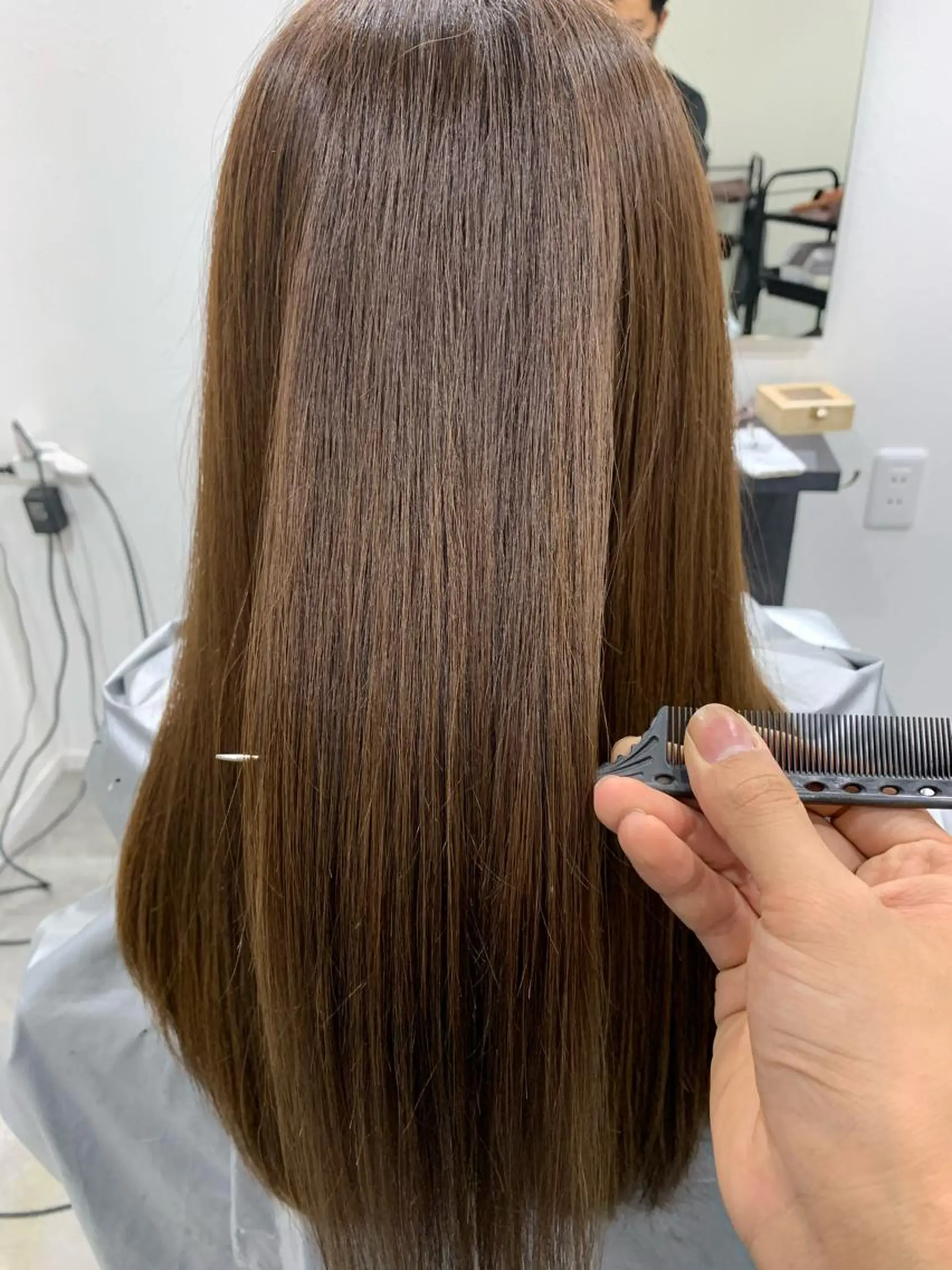 ロング 髪質改善 貸切サロンのヘアスタイル
