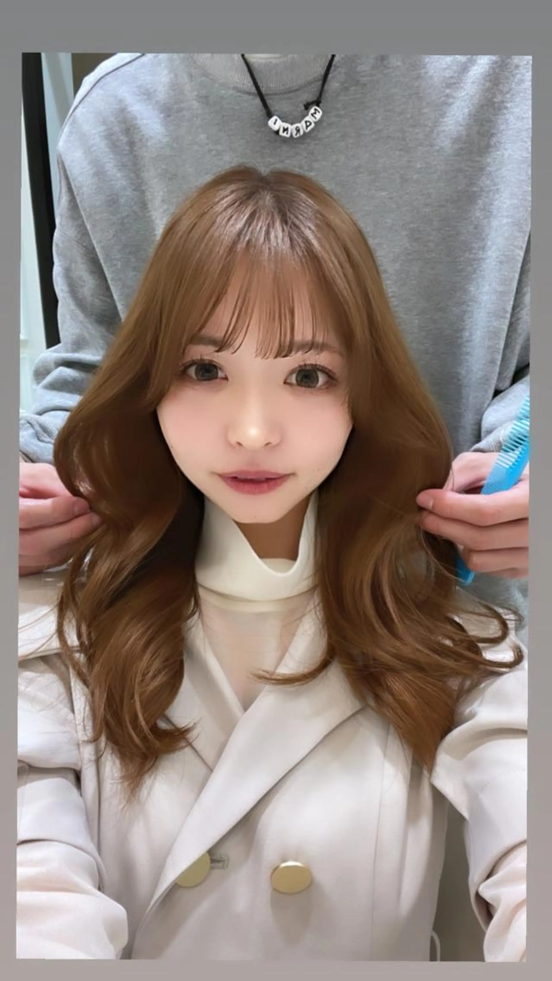 セミロング 💗ブリーチなし 透け感💗徳井はやとのヘアスタイル