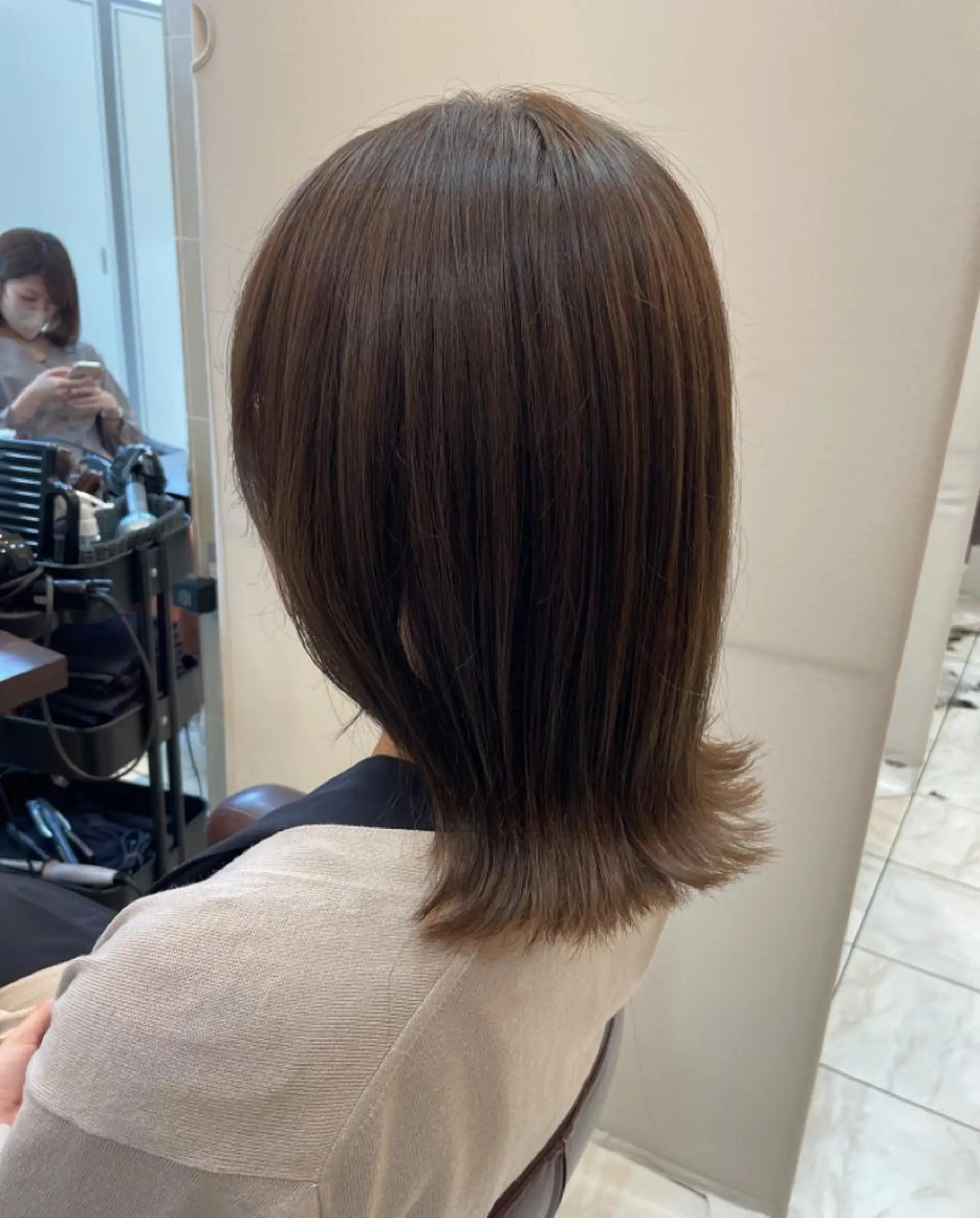 カラー グレージュ オリーブグレージュ オリーブグレー ⭐️透け感カラー /齊藤容史⭐️のヘアスタイル