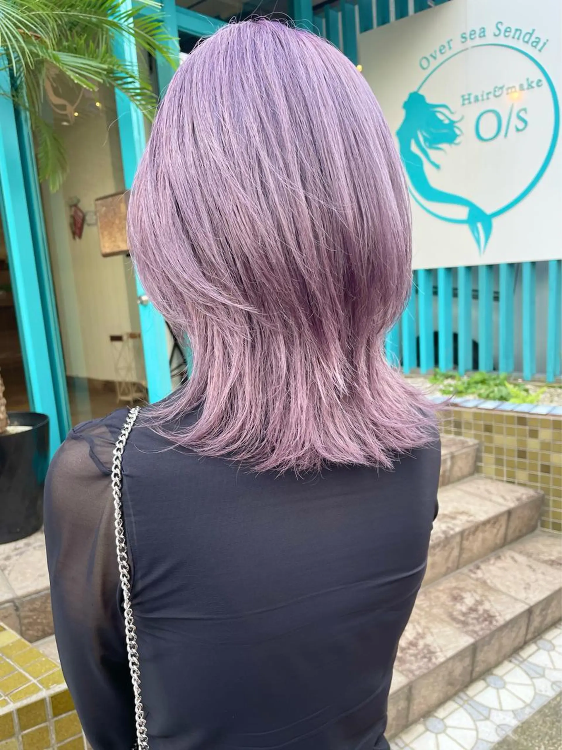 ミディアム カラー ラベンダーカラー 佐藤 魁人のヘアスタイル