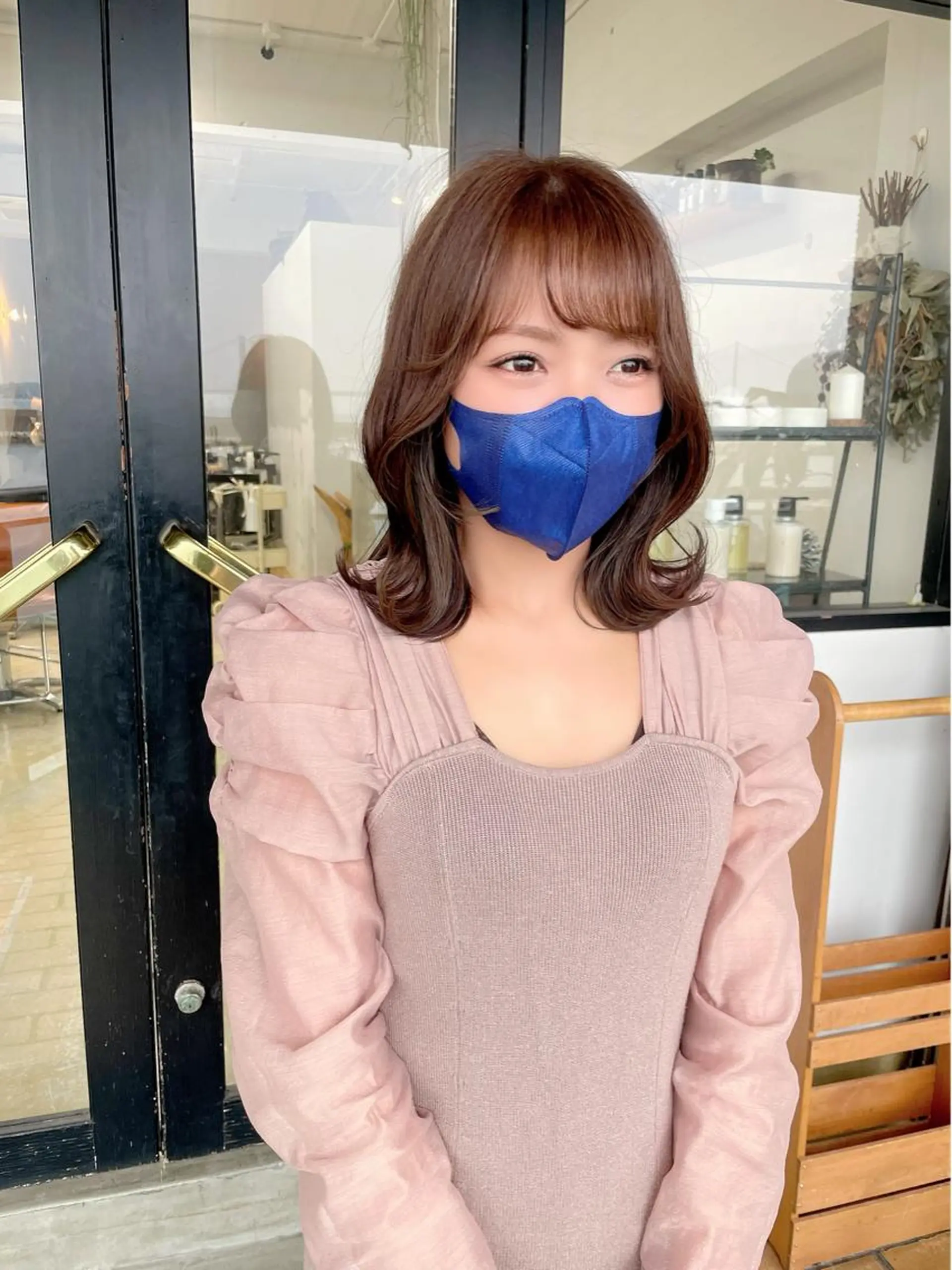 セミロング 顔周りカット 藤本 静香のヘアスタイル