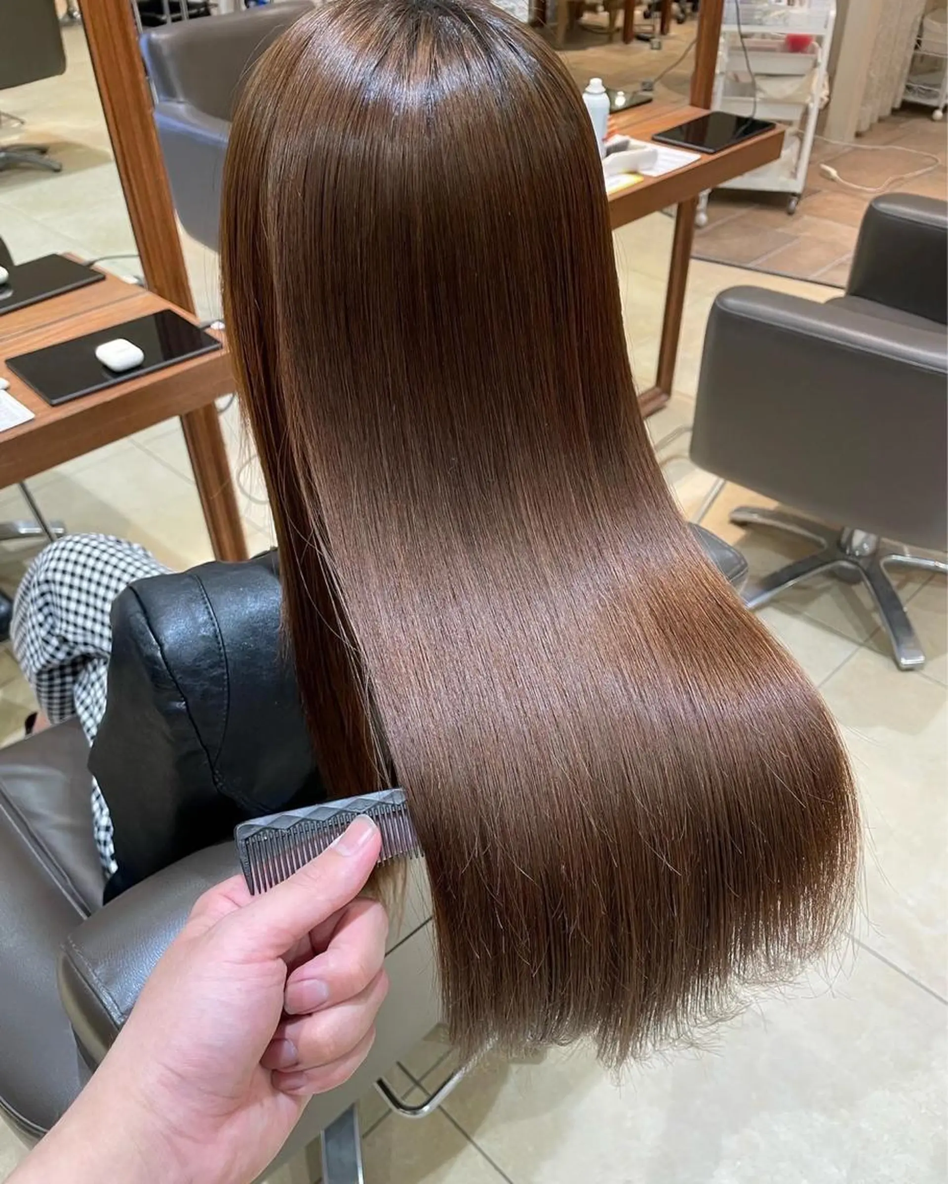 ロング 縮毛矯正 宮里 雄大のヘアスタイル