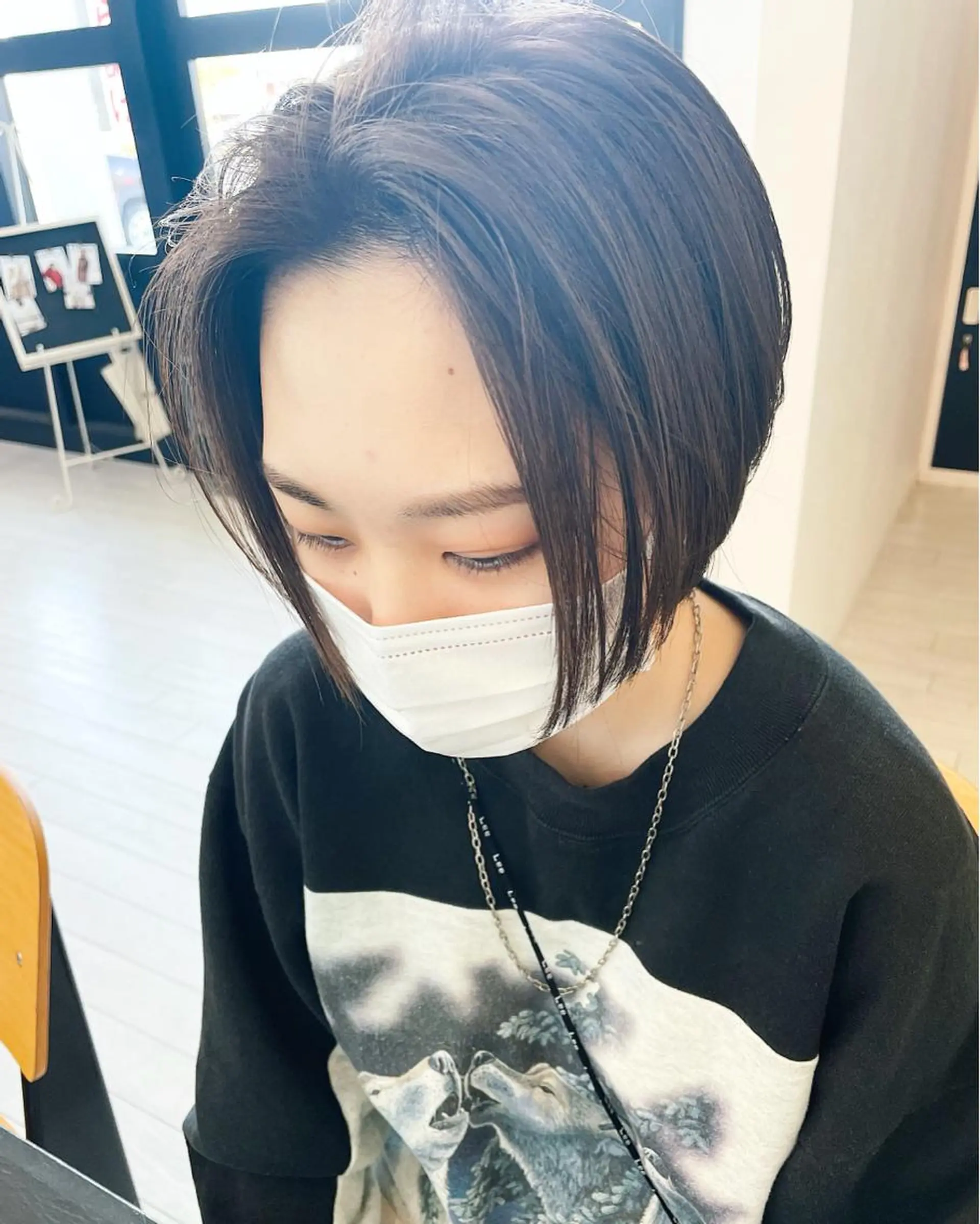 ショート カラー ヘアアレンジ saito (8/31まで在籍)のヘアスタイル