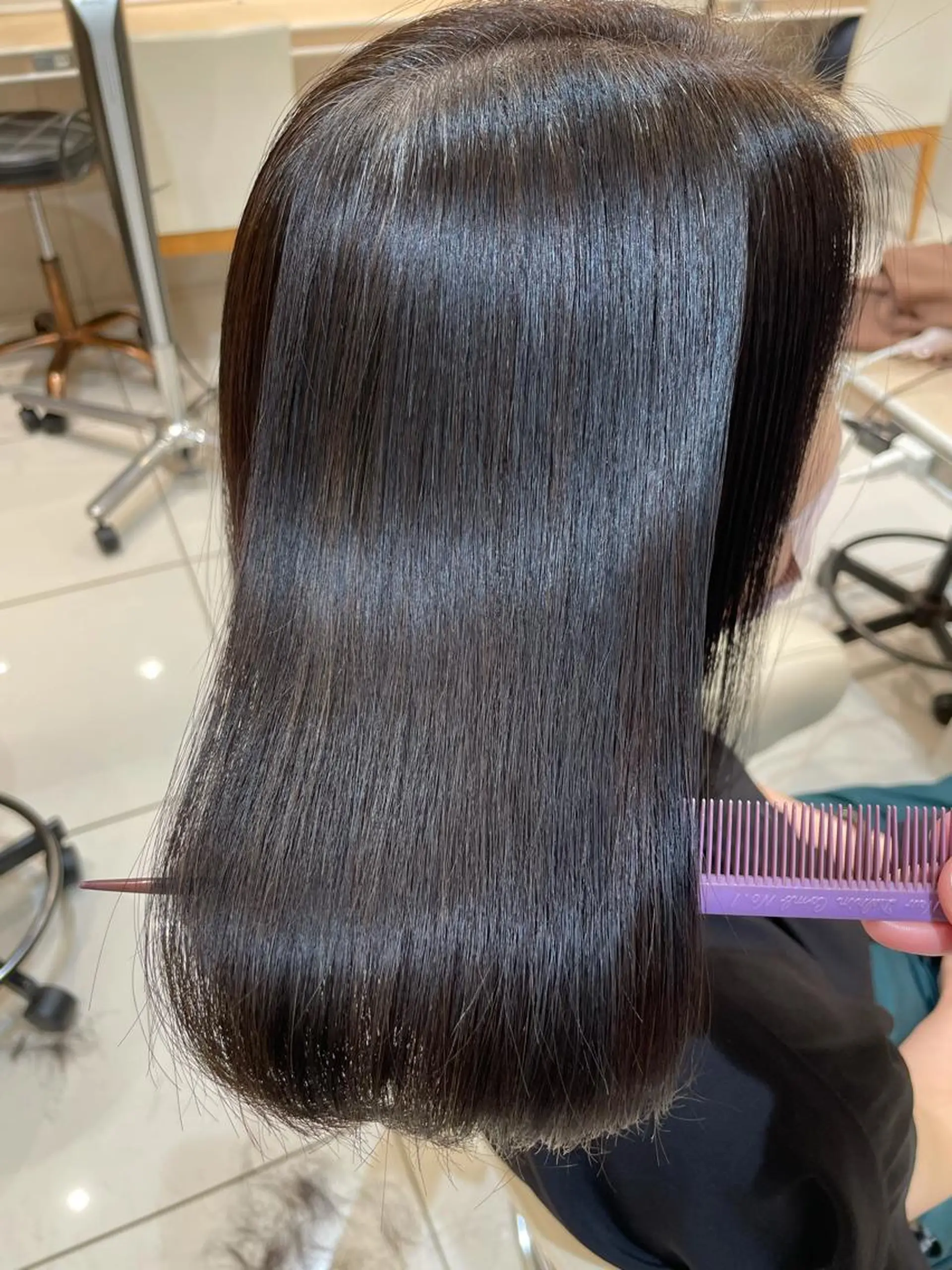 ミディアム 縮毛矯正、髪質改善／ 松田 龍之介のヘアスタイル