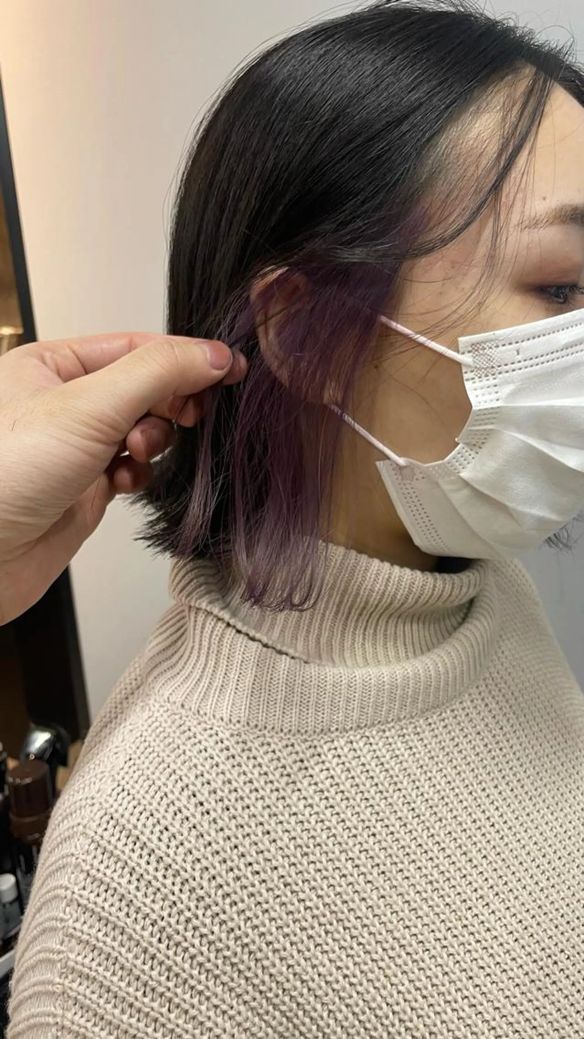 ショート ヘアカラー トリートメント ケアブリーチ/ エクステ/レイヤーのヘアスタイル