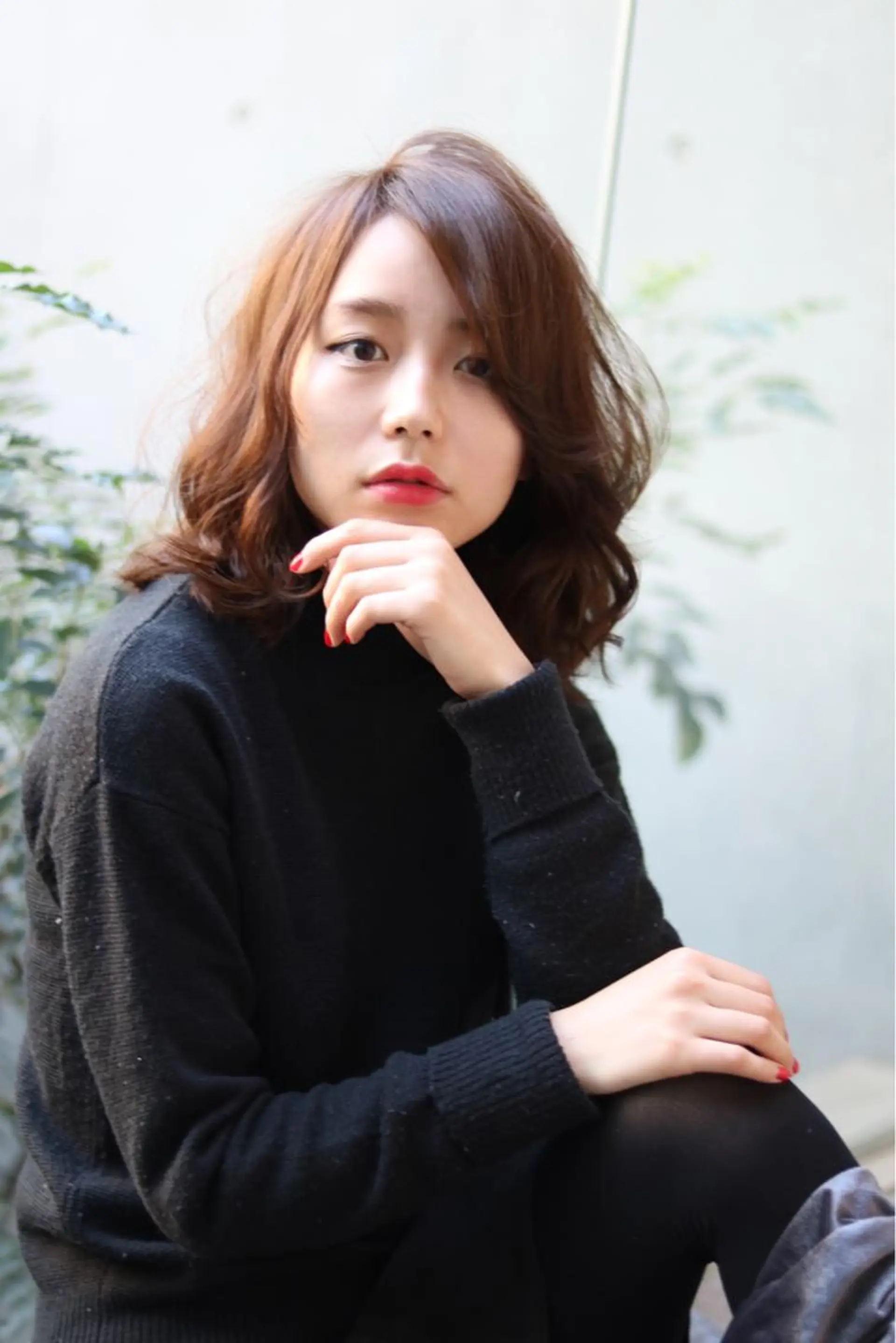 ミディアム セミロング パーマ 髪質改善//縮毛矯正 This表参道のヘアスタイル