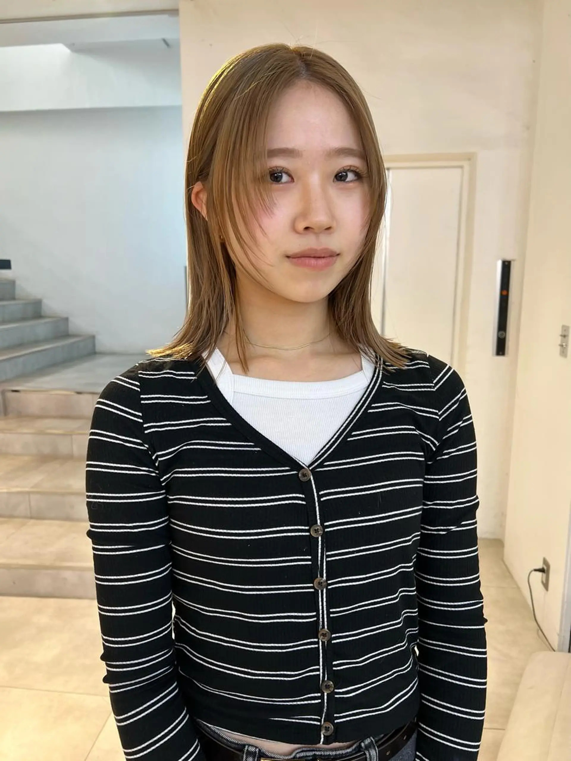 ミディアム カラー 顔周りカット/透明感 カラー✂️MEIのヘアスタイル