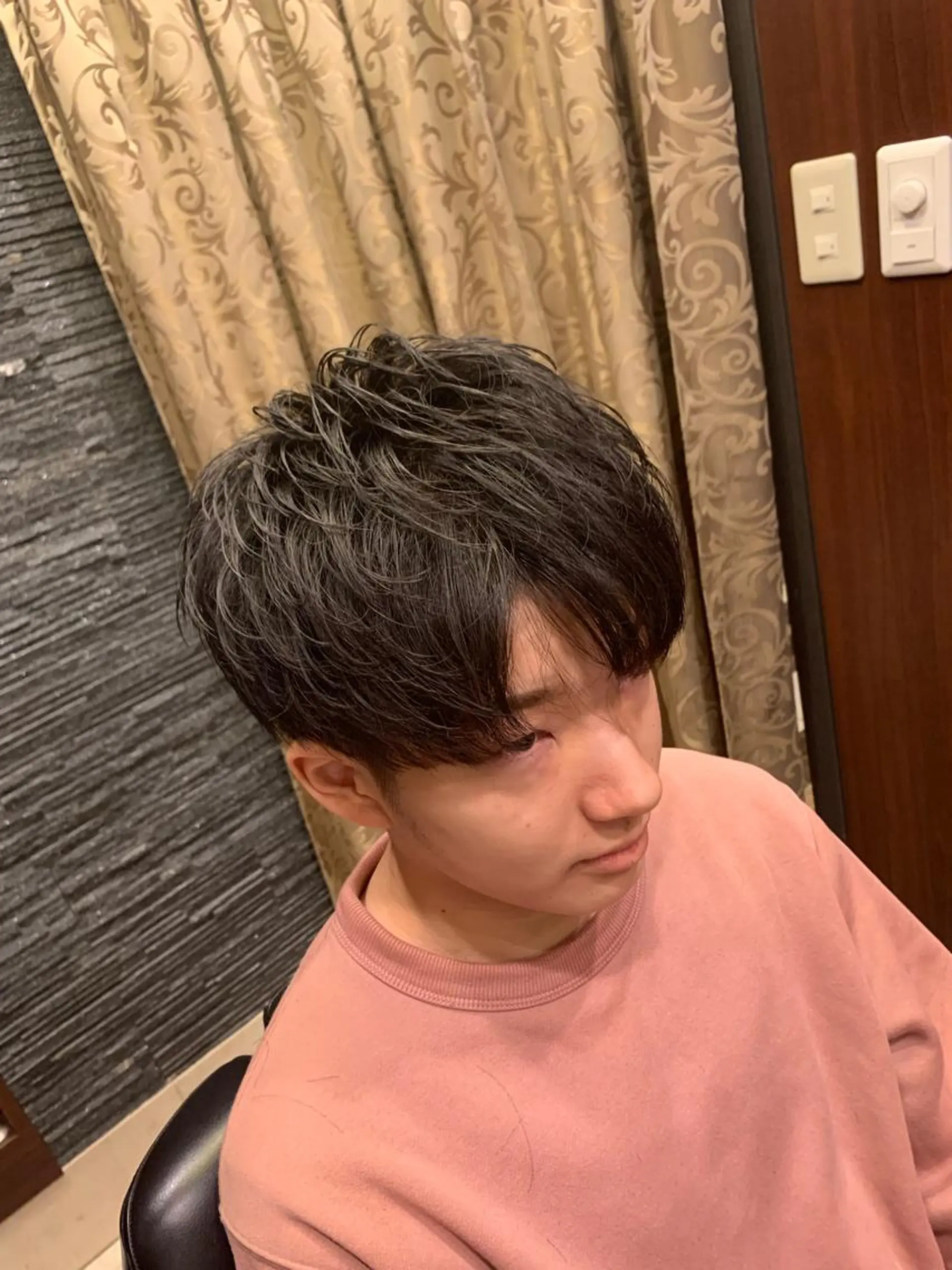 ショート パーマ メンズ ヒロ銀座 バーバーショップ神楽坂所属・ひらお あおとのヘアスタイル