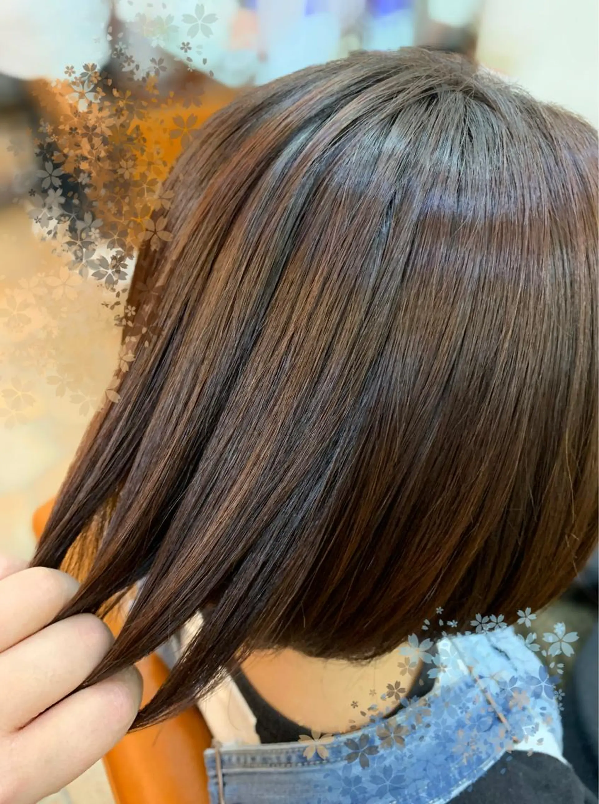 ショート カラー ブラウンカラー オレンジ オレンジブラウン 赤坂 有季のヘアスタイル