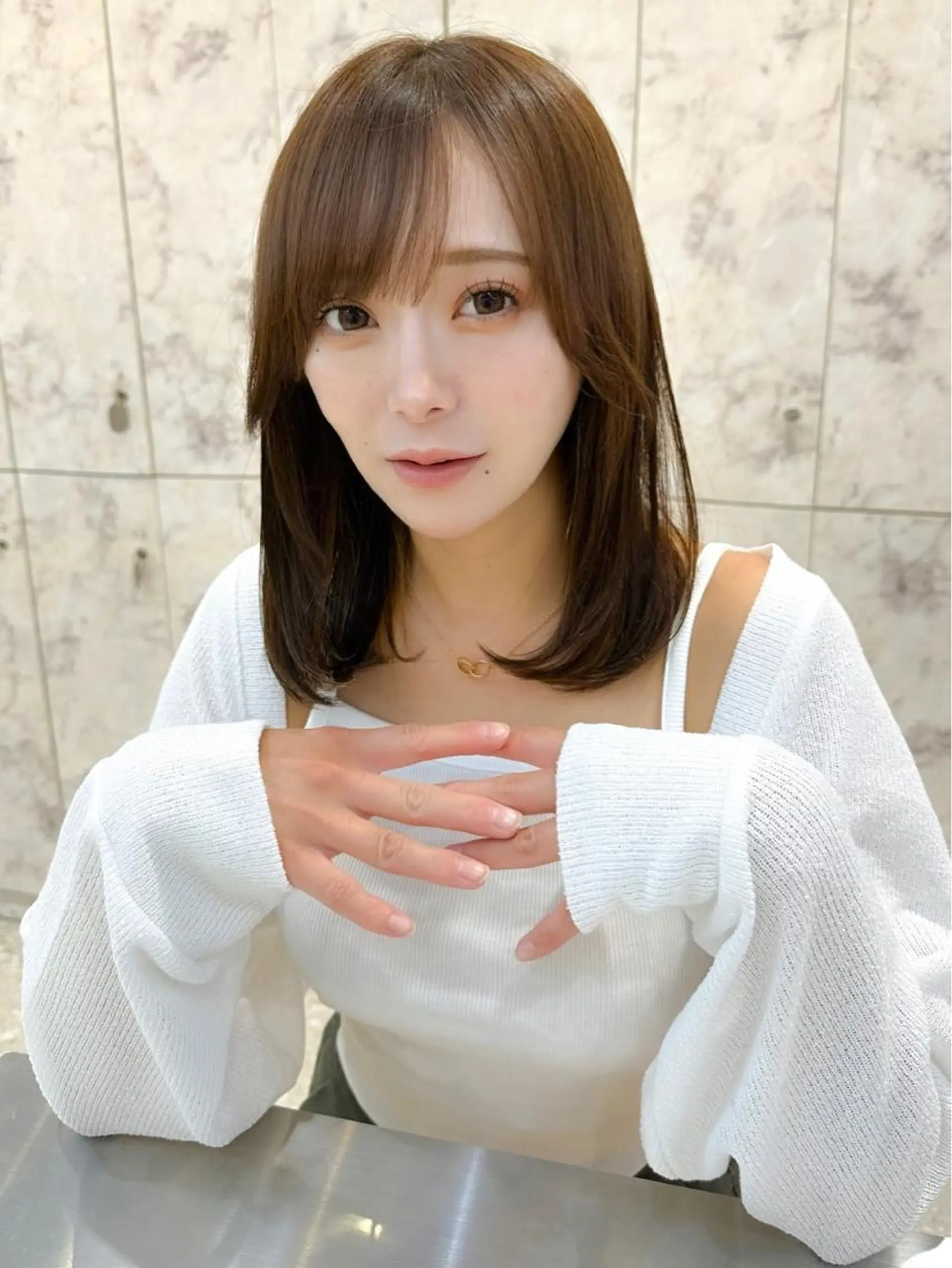 ミディアム カラー カット トリートメント 髪質改善サロン Sea shinjuku 新宿南口【シー シンジュク】所属・髪質改善/韓国ヘア レイヤー/新宿/ロミのヘアスタイル