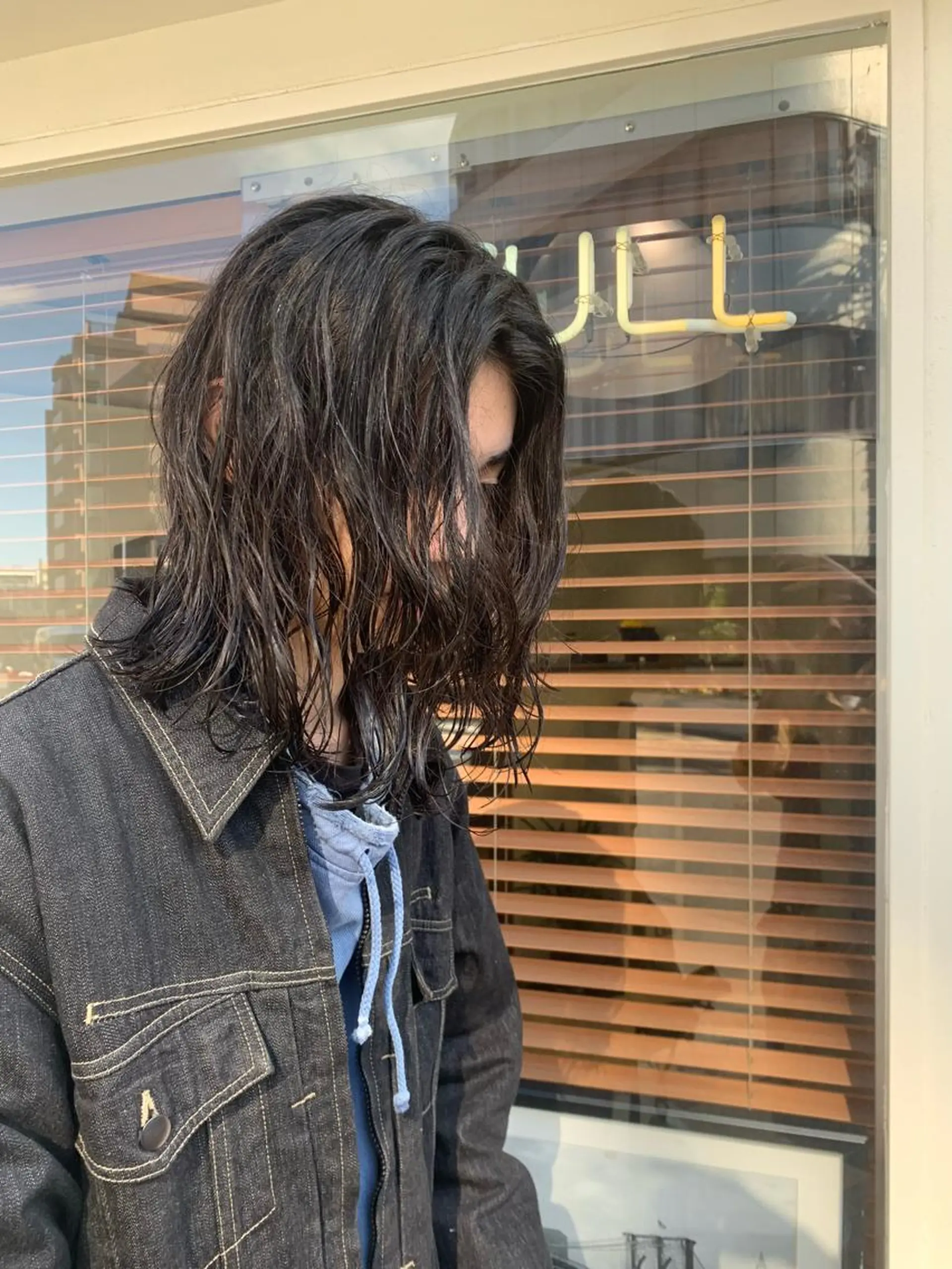 ロング パーマ カット パーマ 園田 将士のヘアスタイル
