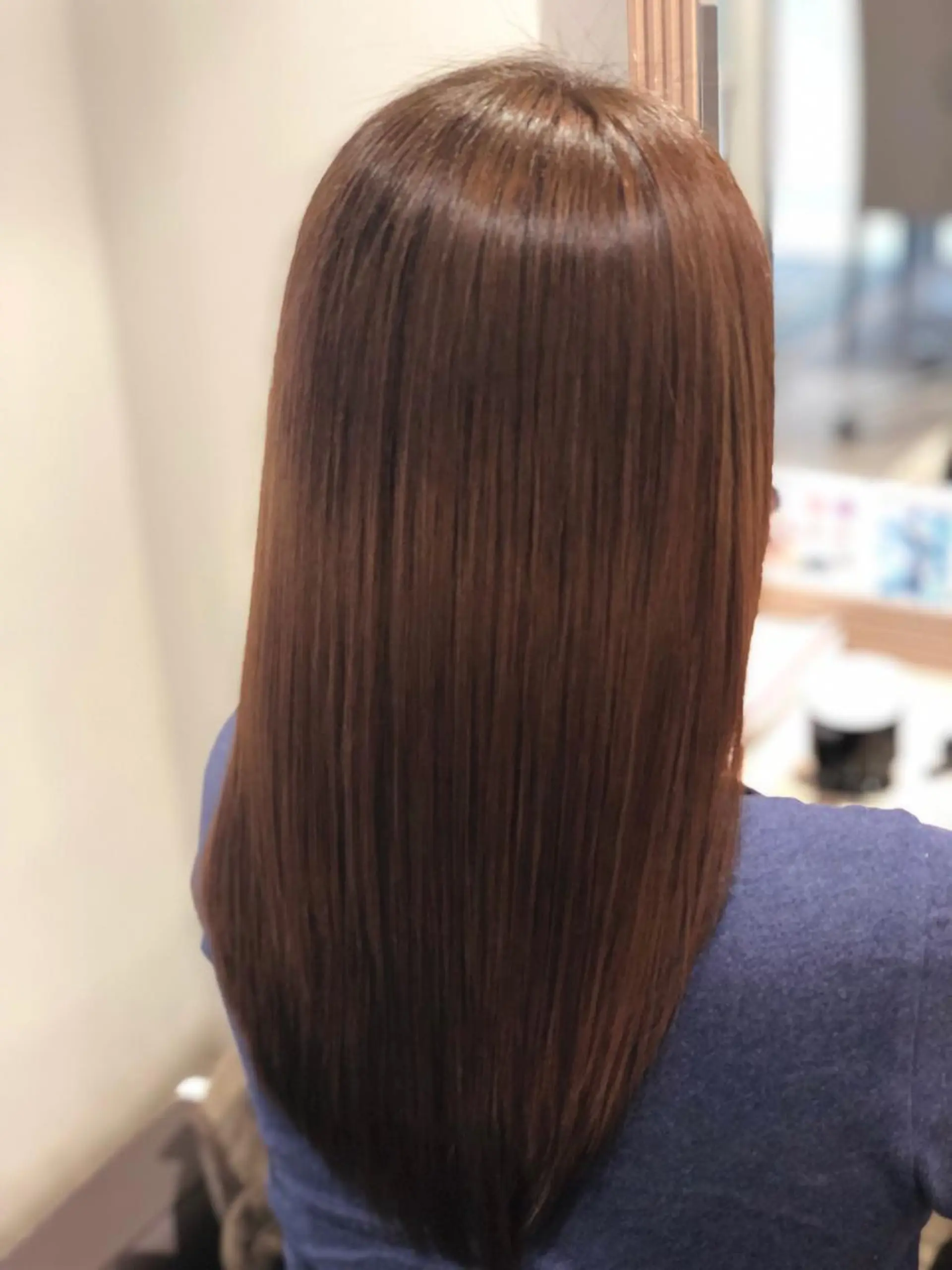セミロング 髪質改善 縮毛矯正 面谷 一光のヘアスタイル
