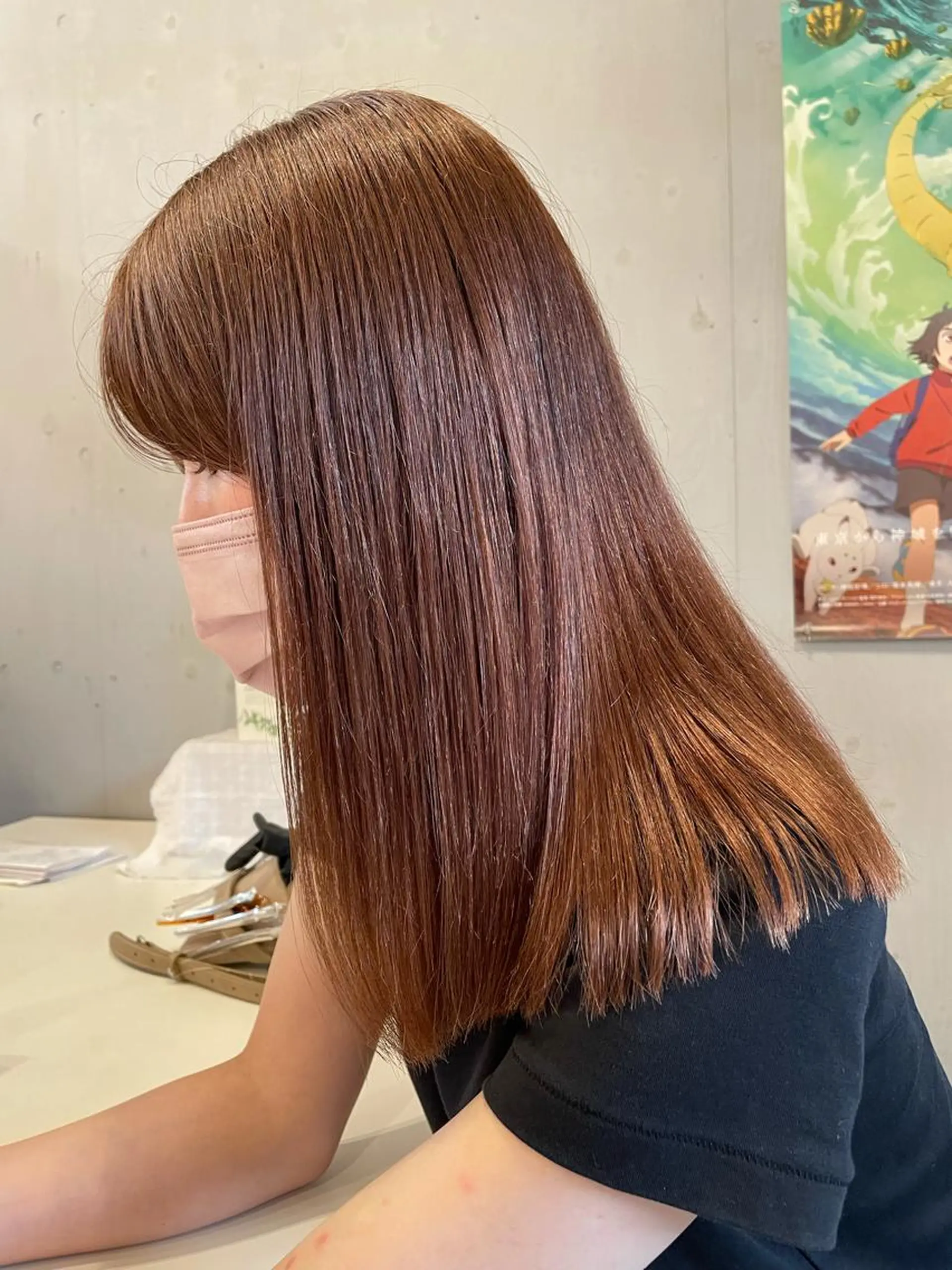 セミロング 髪質改善 トリートメント カノエ 乃木店のヘアスタイル