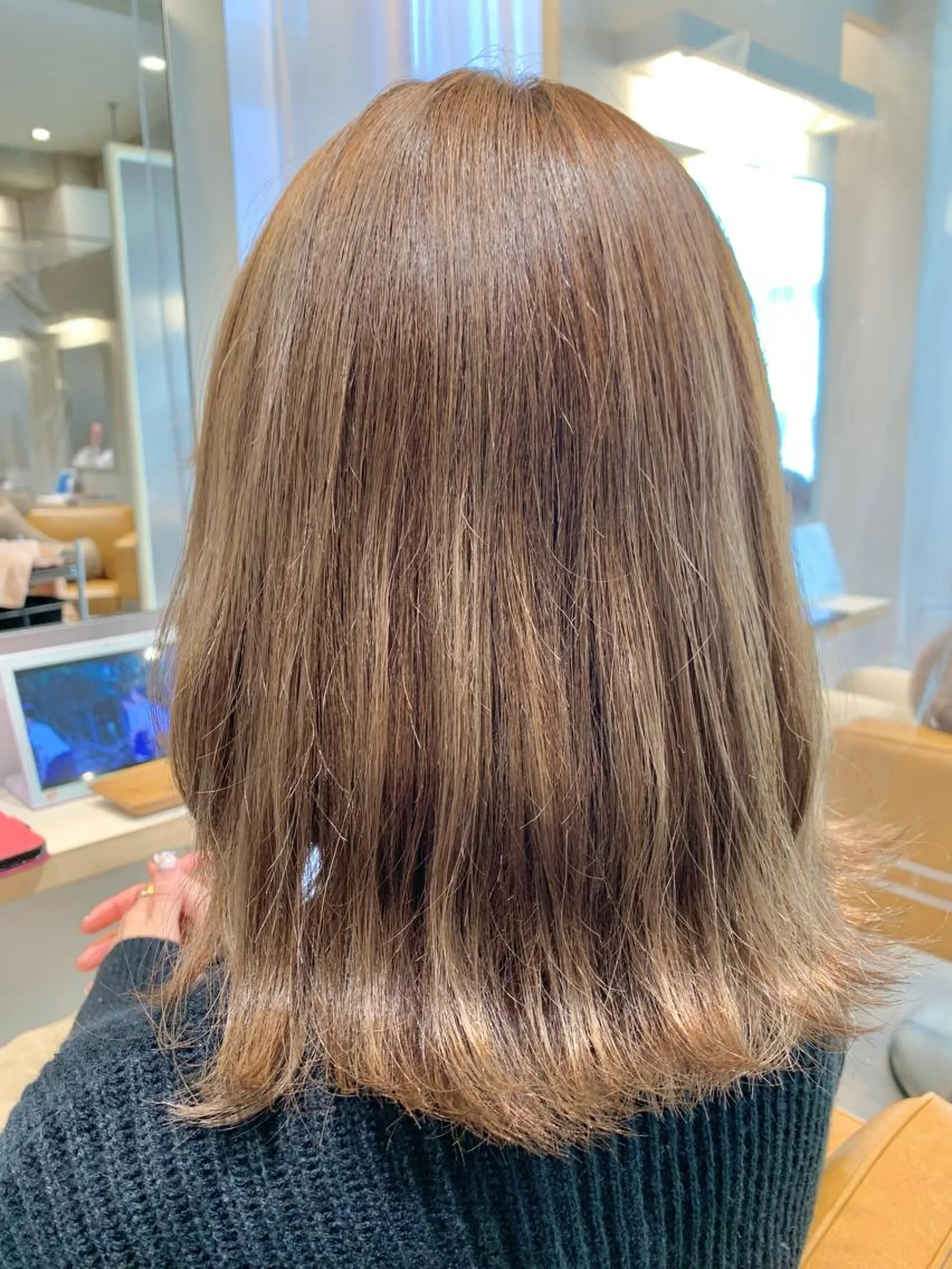 ミディアム カラー カット ヘアカラー 縮毛矯正×艶カラー /中村勇太のヘアスタイル