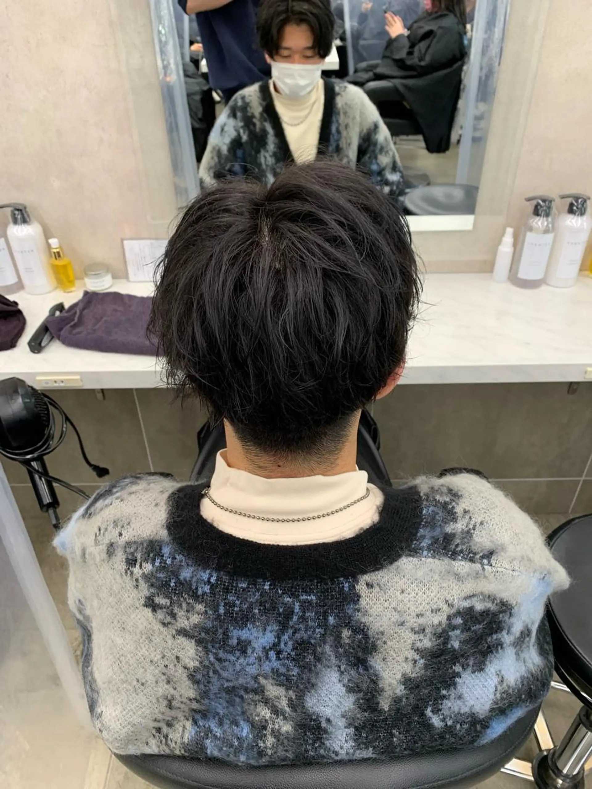 ショート カラー パーマ メンズ アイブロウ カット パーマ トリートメント ヘッドスパ ヘアセット ✨メンズウルフ特化 美容師タイガ✨のヘアスタイル
