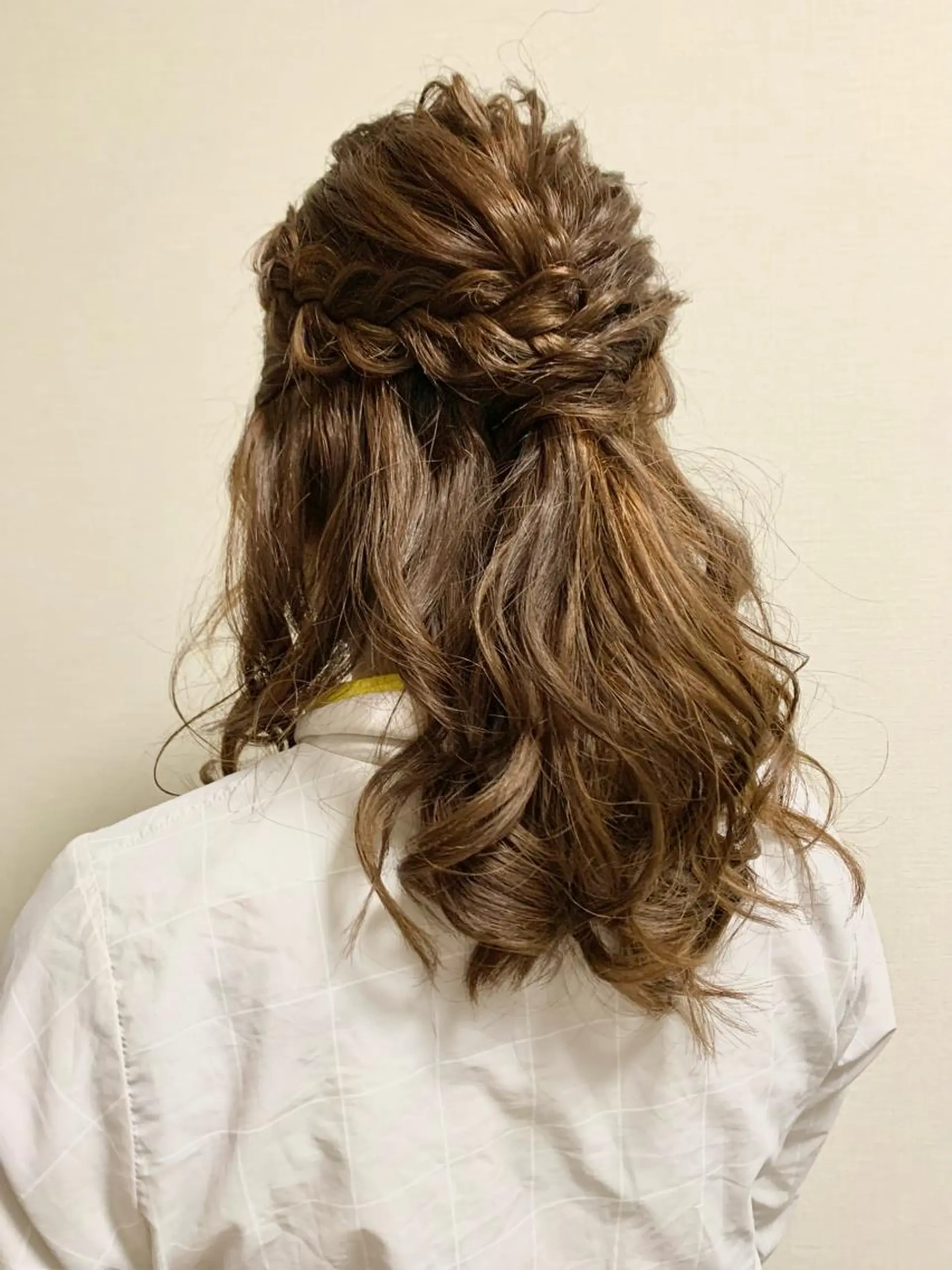 ヘアアレンジ ハーフアップ 三つ編み Kikuchi Eriのヘアスタイル