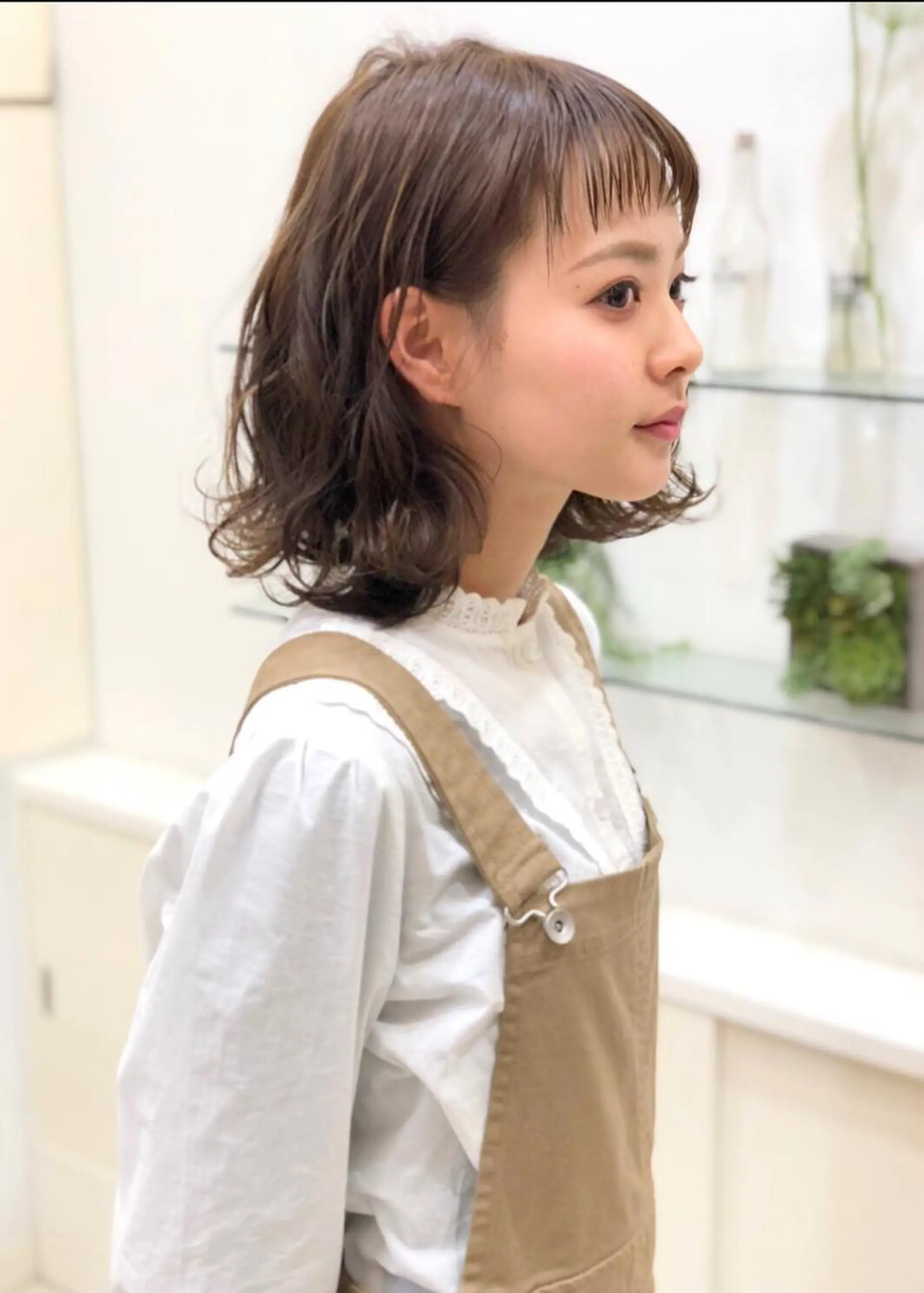 ショート カラー パーマ ベージュカラー ボブ ディレクター ノナカのヘアスタイル