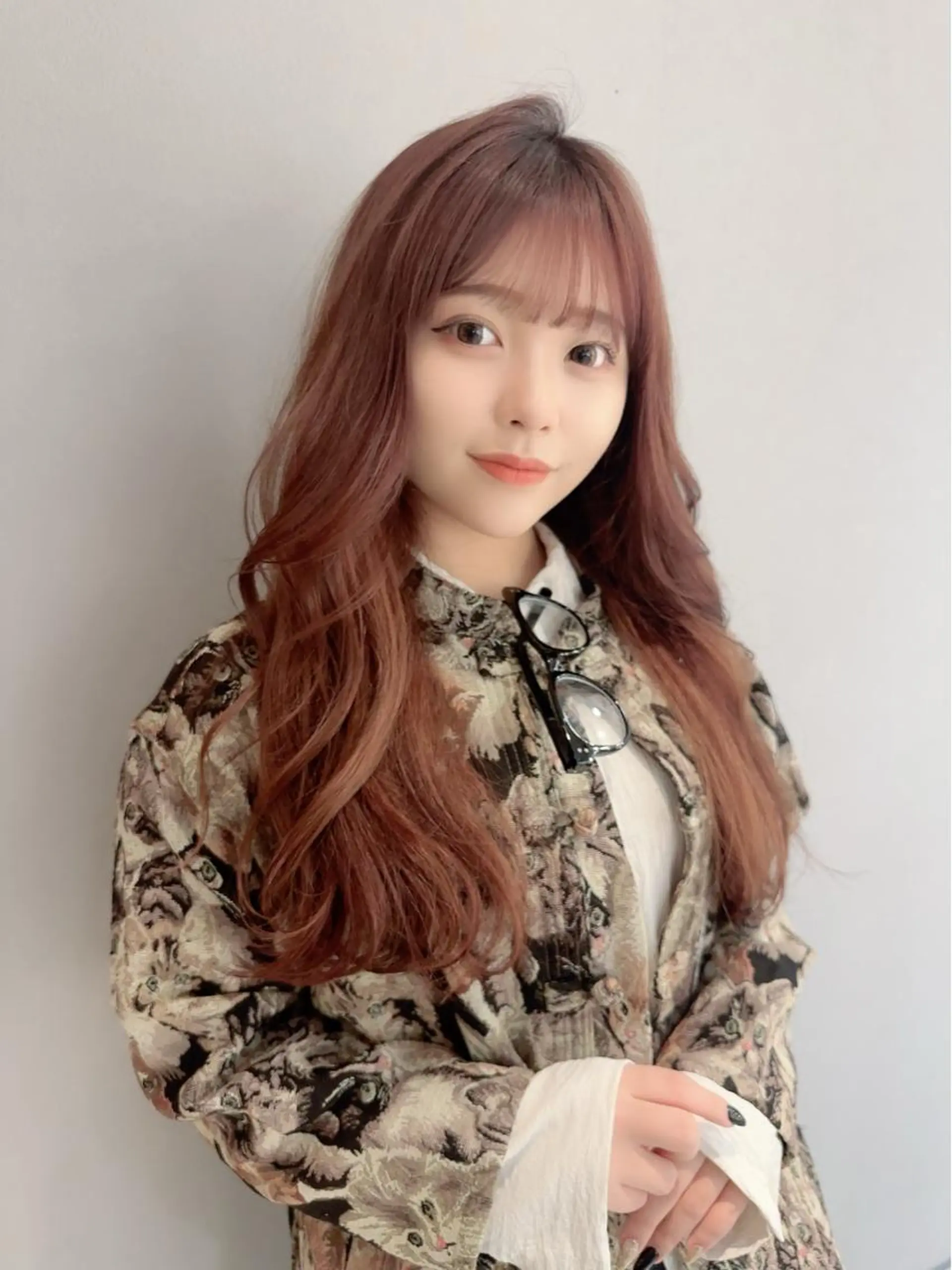 ロング カラー ブラウンカラー ピンクカラー ピンクブラウン カット ヘアカラー トリートメント unopulir   茶屋町店所属・unopulir 景山　凌のヘアスタイル