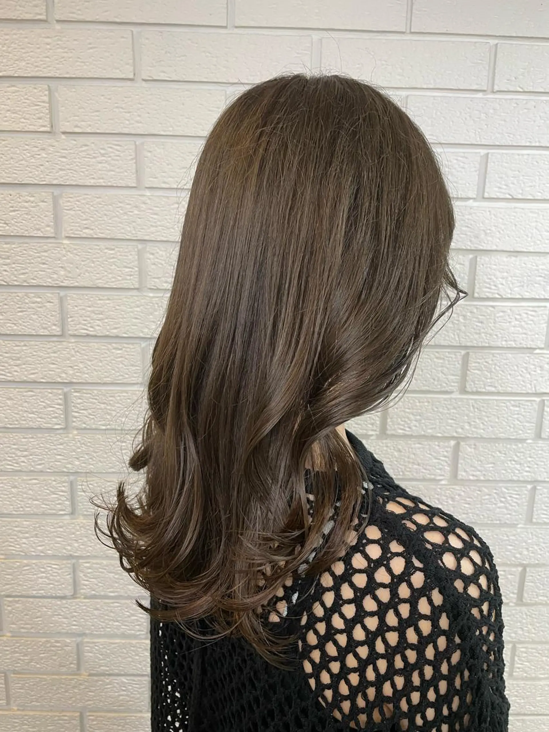 ロング カラー ベージュカラー オリーブベージュ カット ヘアカラー ニュアンスデザイン✄ YOU♡のヘアスタイル