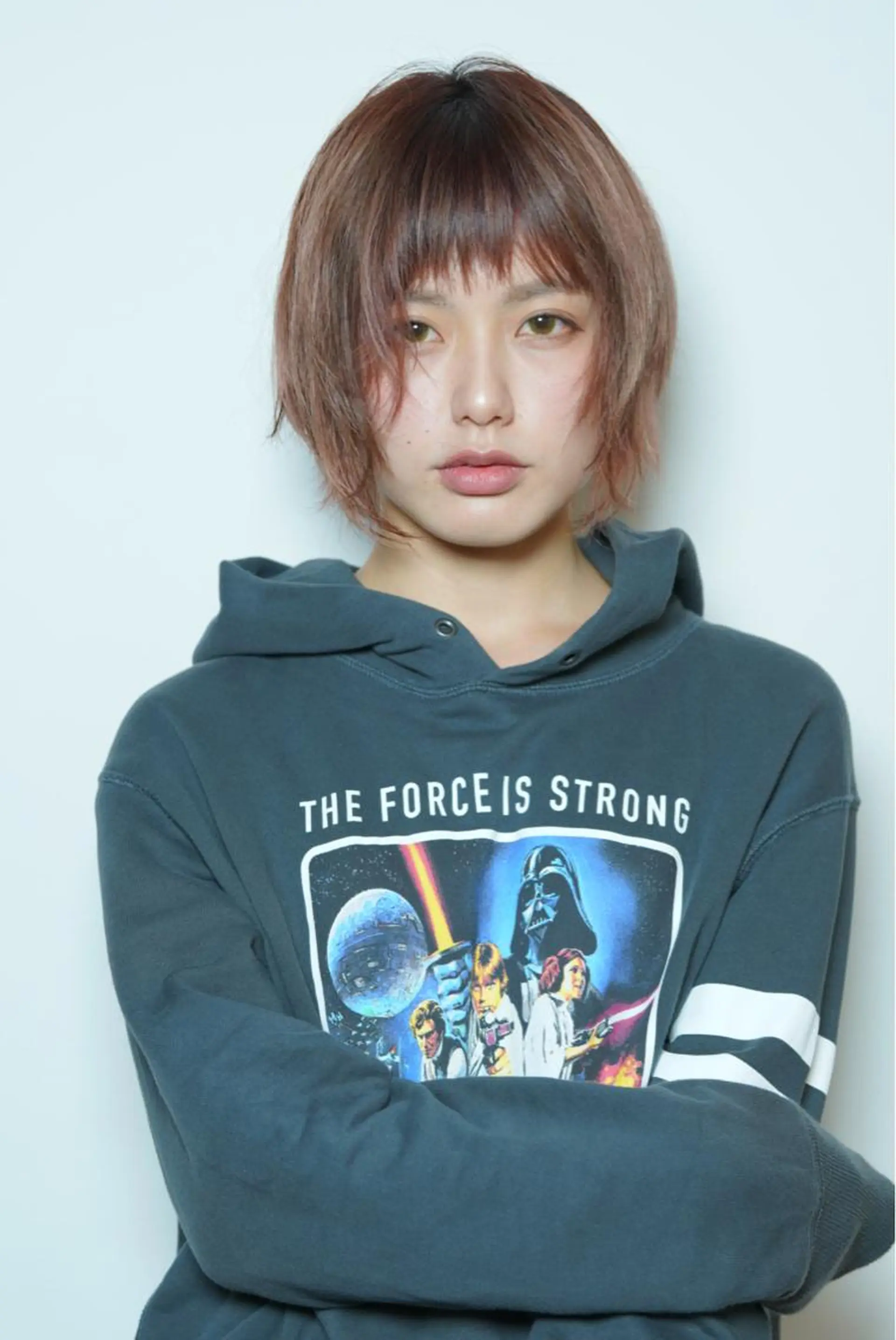 ショート カラー ショートボブ ボブ オン眉 ショートヘア ハイトーン/レイヤー /ケアブリーチ石川治のヘアスタイル