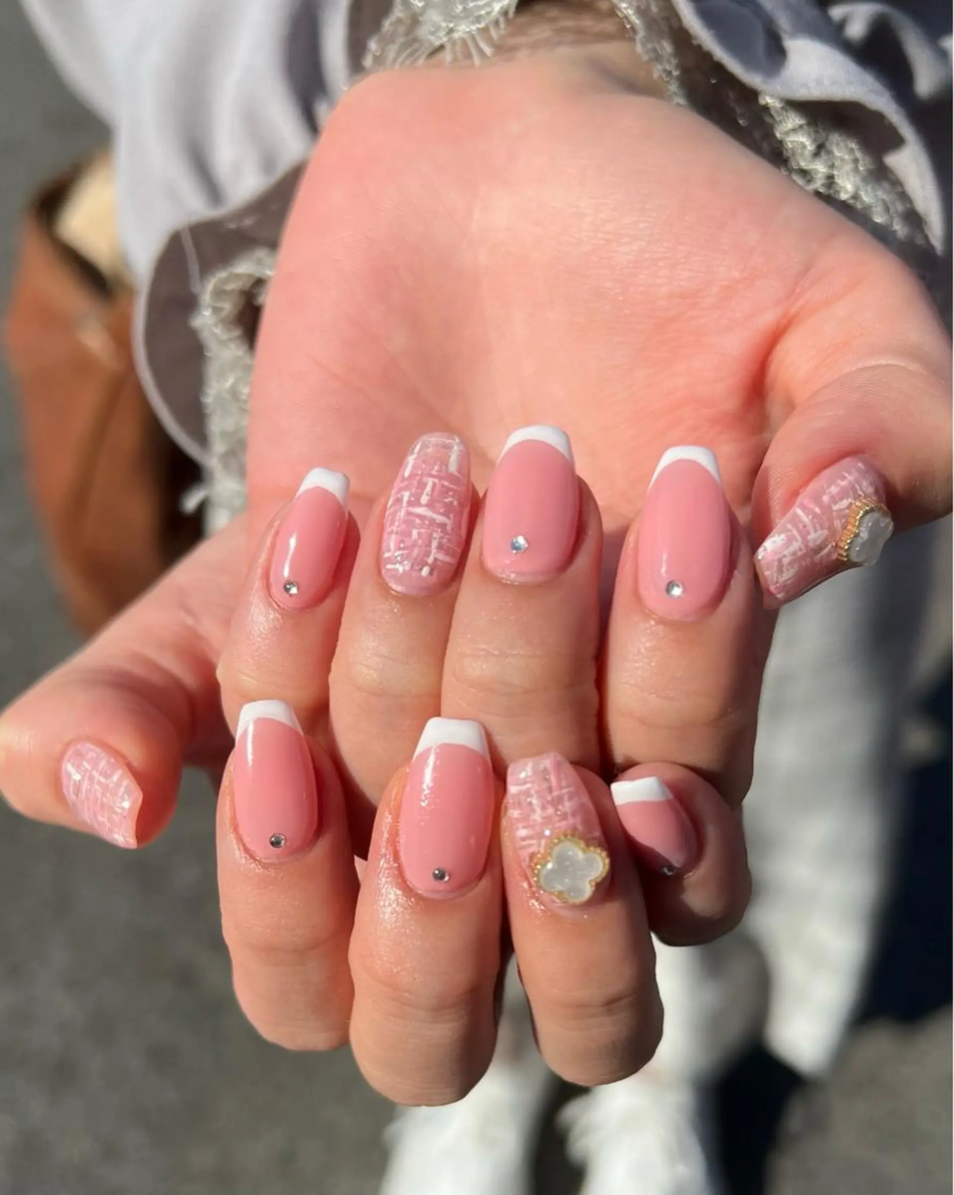 ネイル 持ち込み ツイードネイル nail salon CHEのネイルデザイン