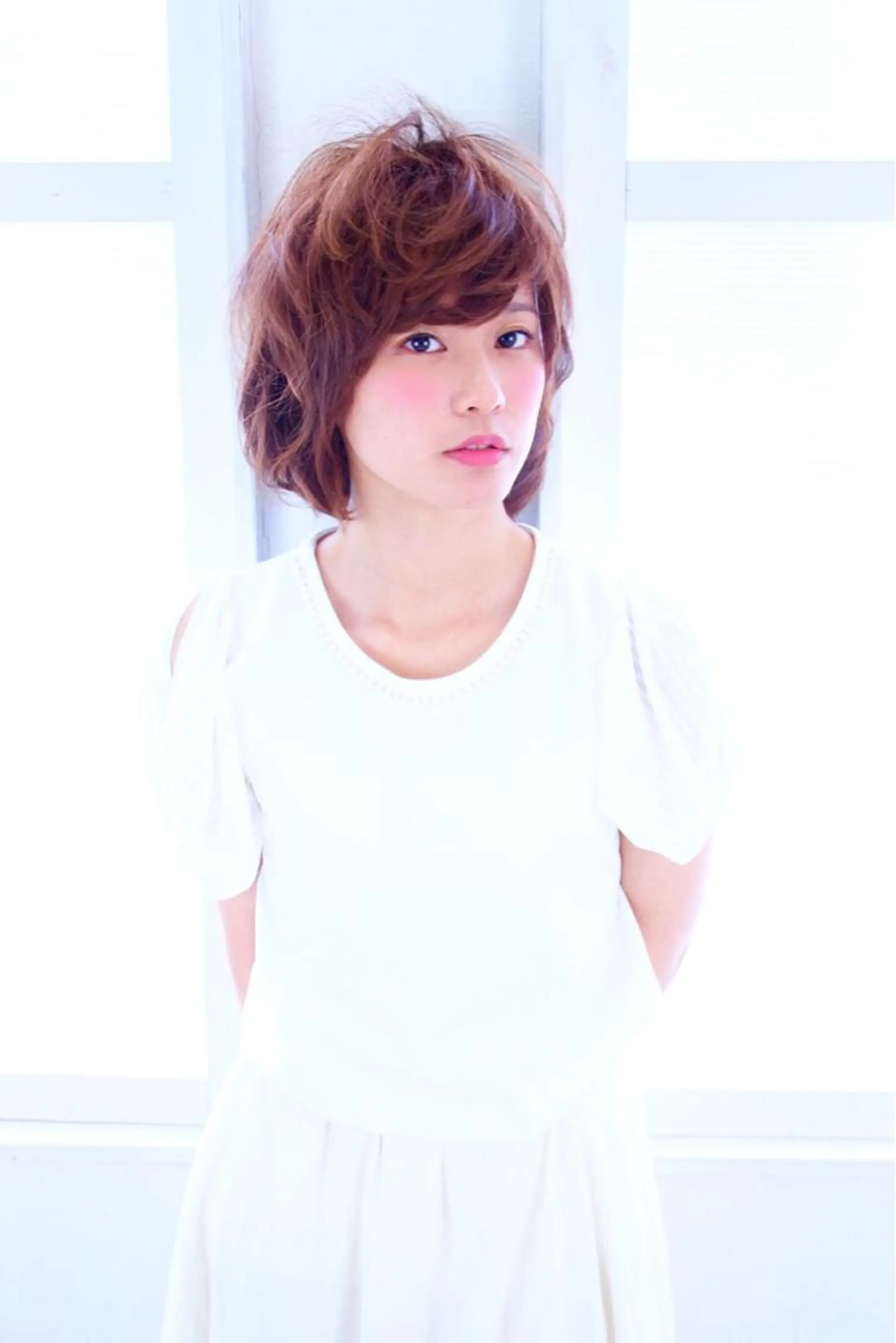 ショート ミディアム カラー パーマ ミディアムパーマ uno pulir所属・トップスタイリスト 永尾拓也のヘアスタイル