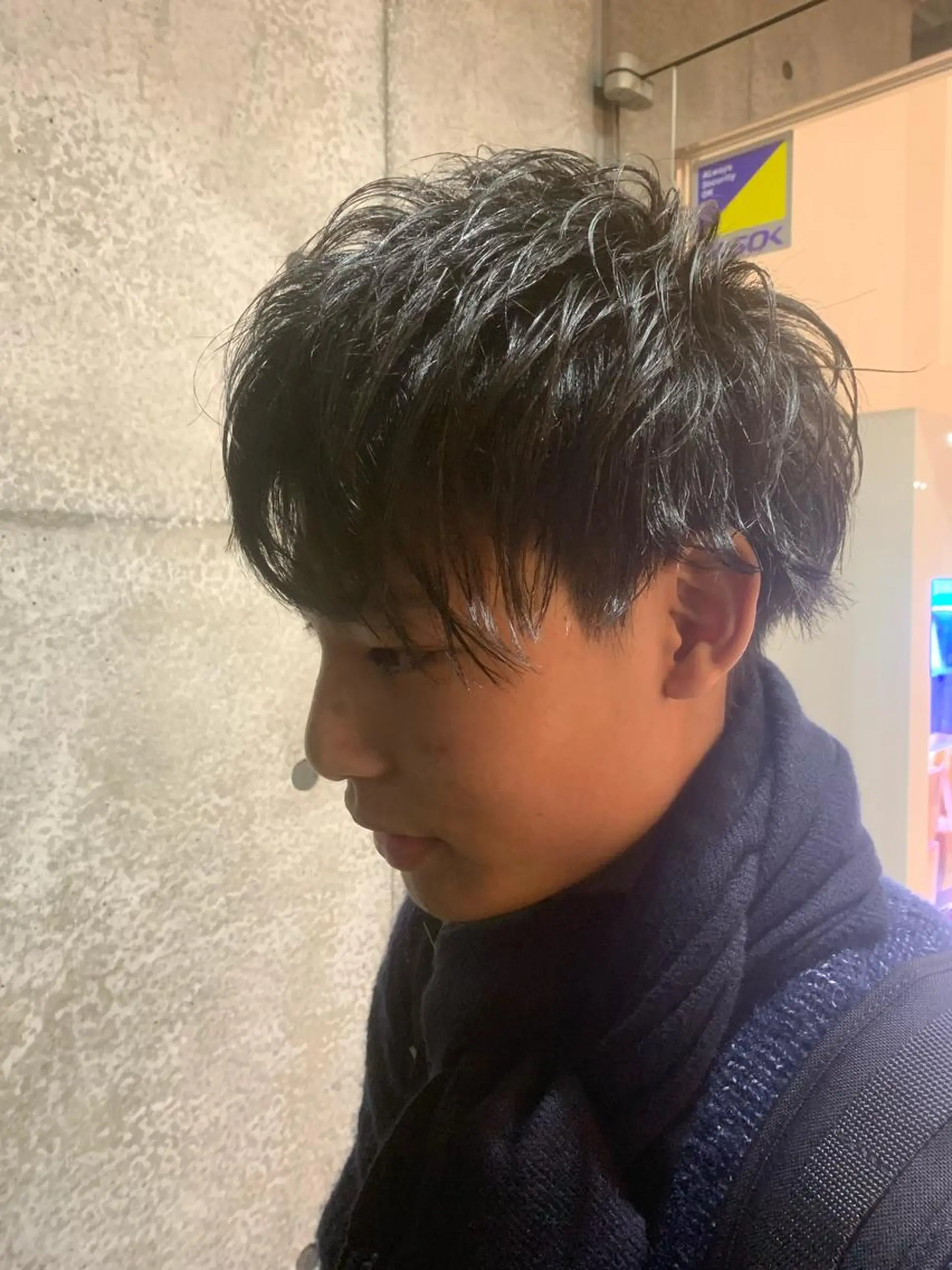 ショート パーマ メンズ メンズパーマフェード シモジタカヒロのヘアスタイル