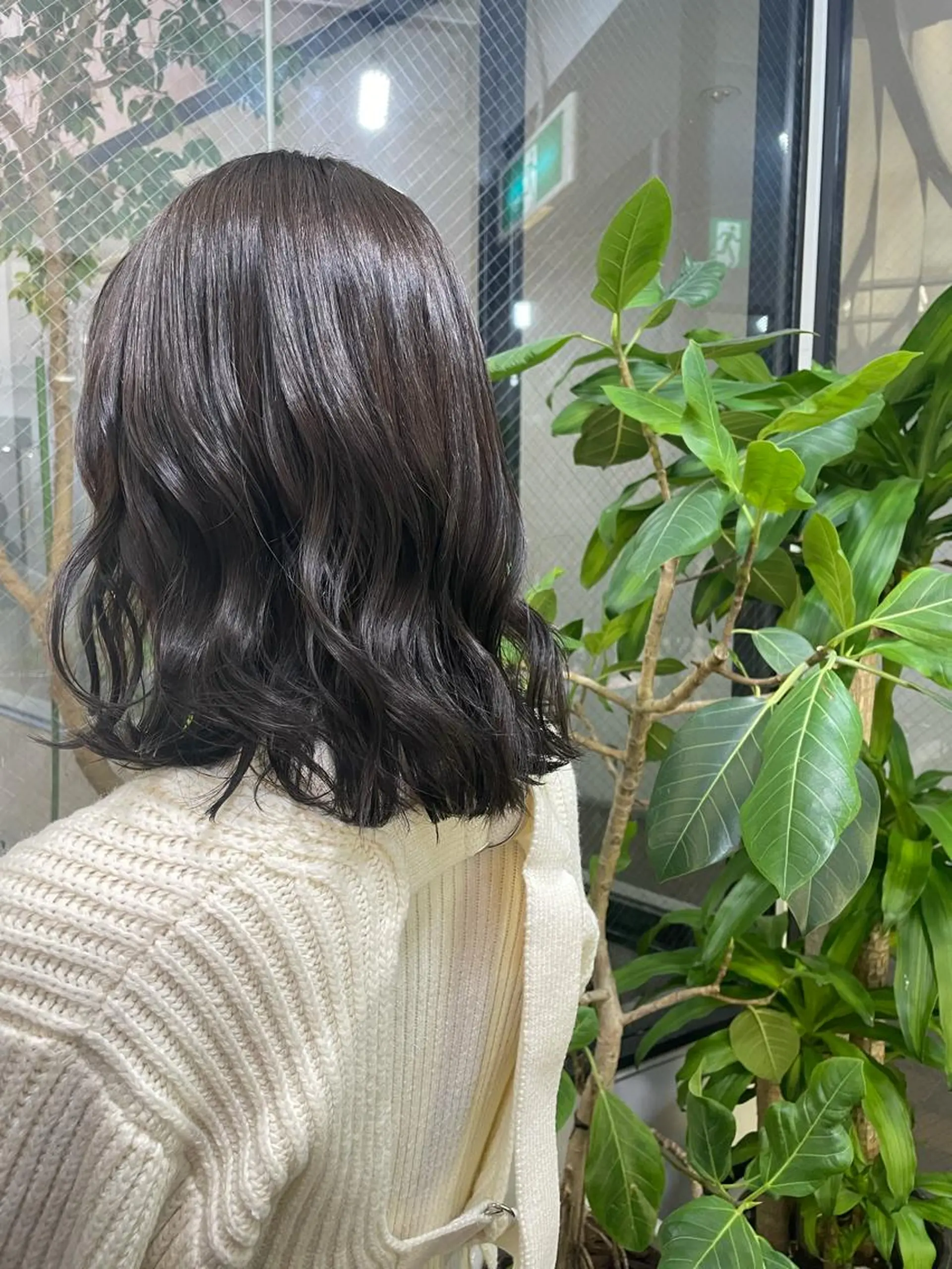 ミディアム アッシュ アッシュブラウン クスカワ ノリエのヘアスタイル