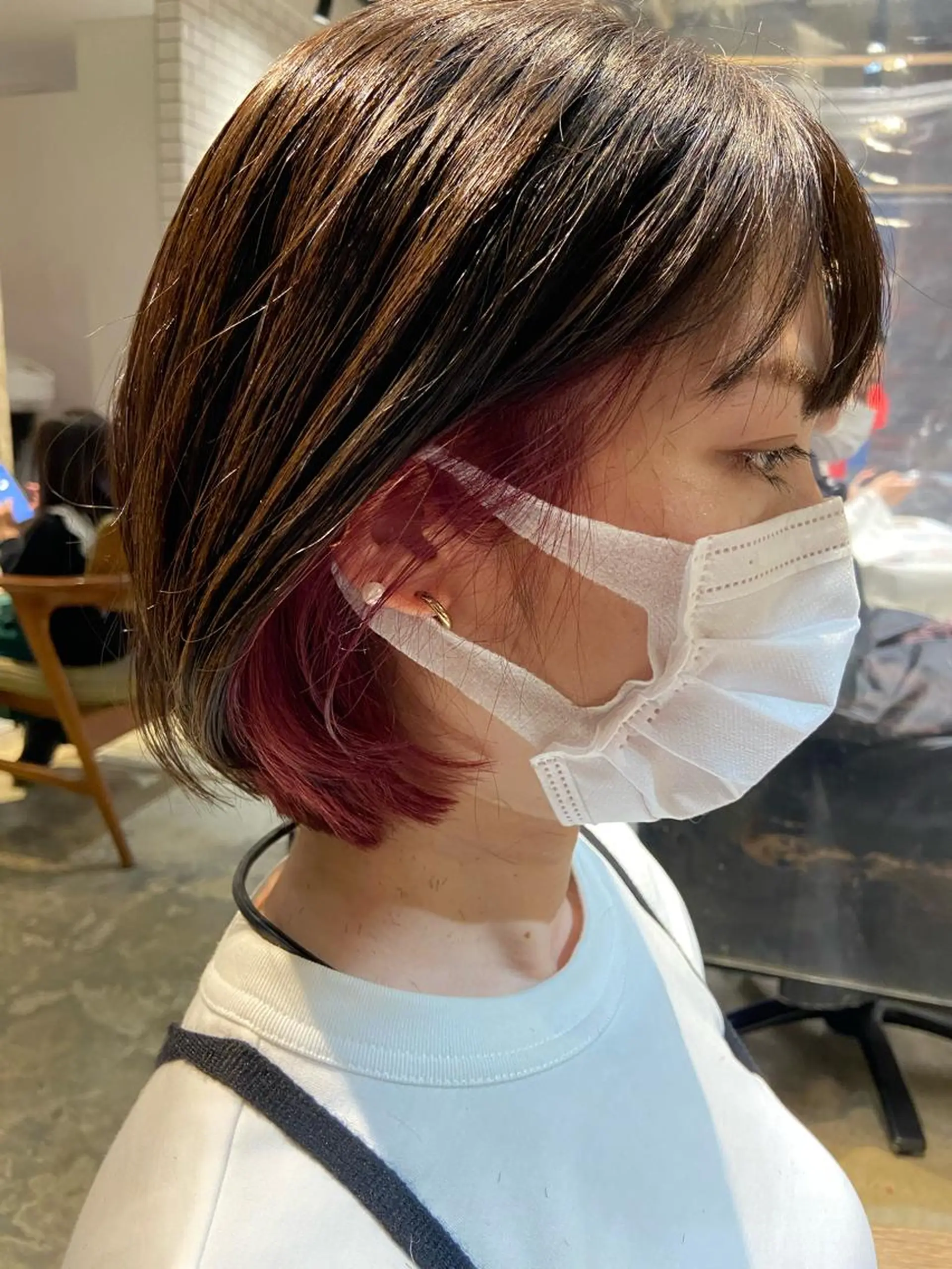 カラー ピンクカラー ヘアカラー 大塚 夏生のヘアスタイル