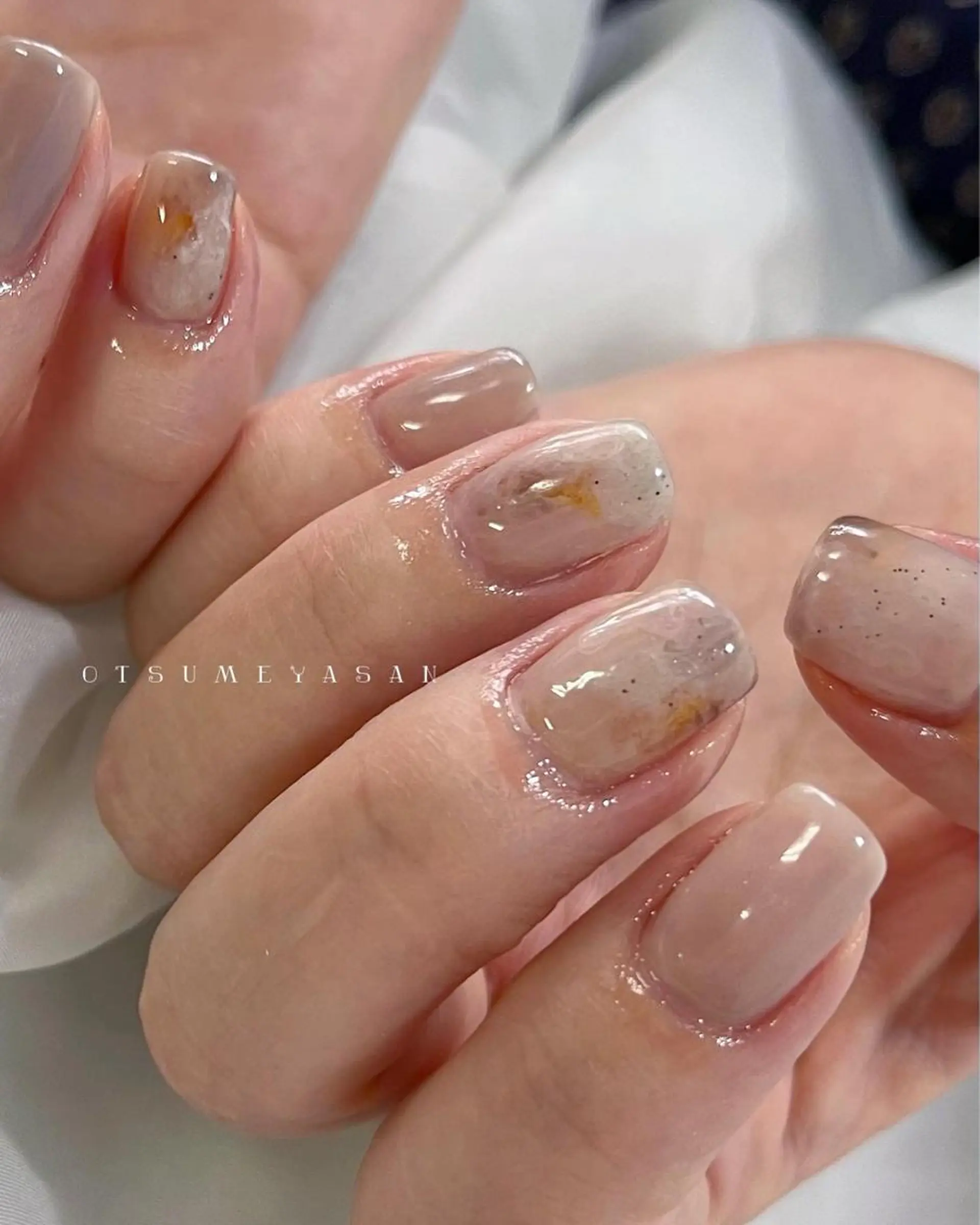 ネイル ジェルネイル 韓国ネイル ミラーネイル 夏ネイル otsumeyasan所属・わたなべ ちかのネイルデザイン
