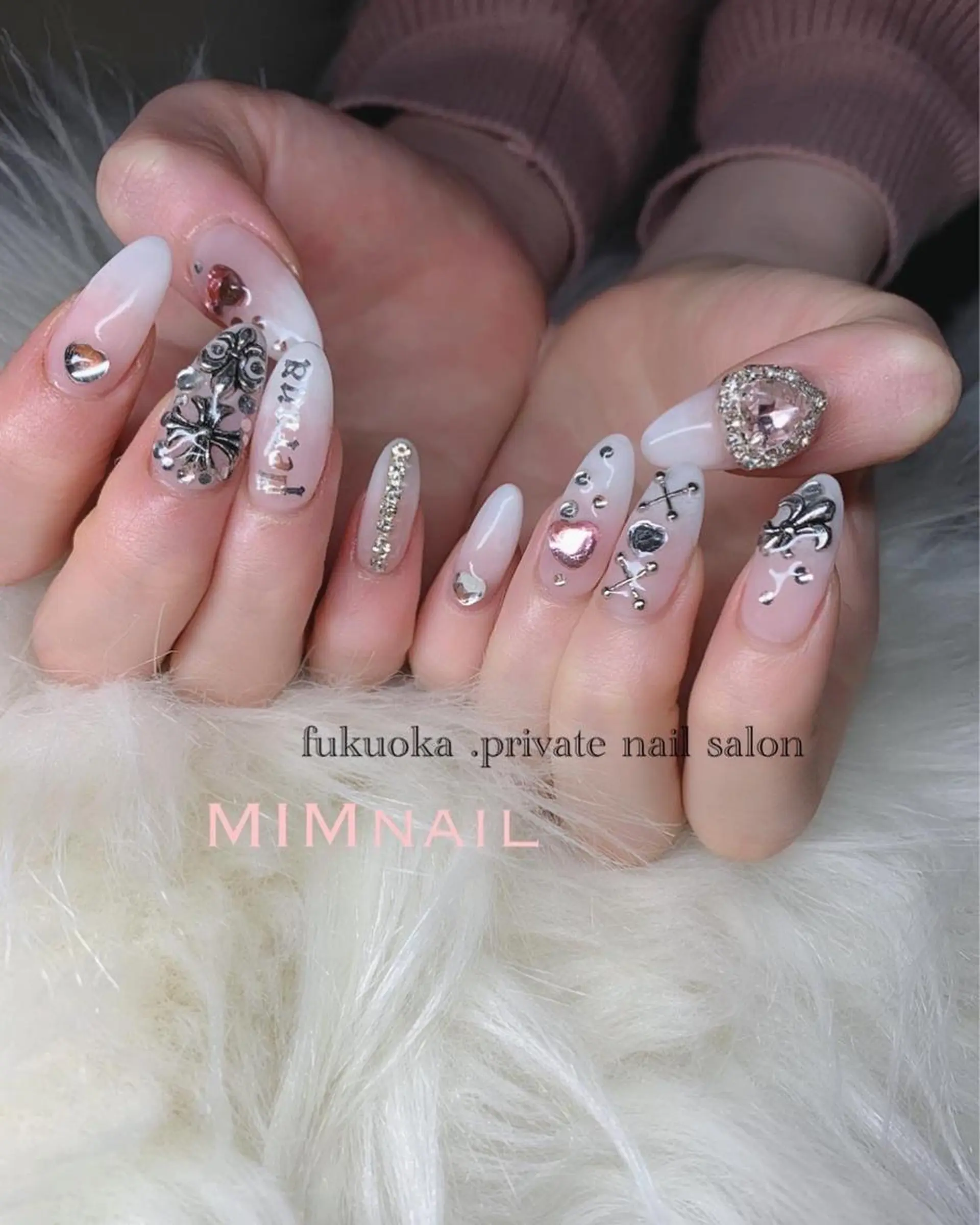 ネイル アートネイル フレンチネイル ジェルネイル 韓国ネイル ミラーネイル *･*MIMnail *･゜ﾟ･*:･*のネイルデザイン