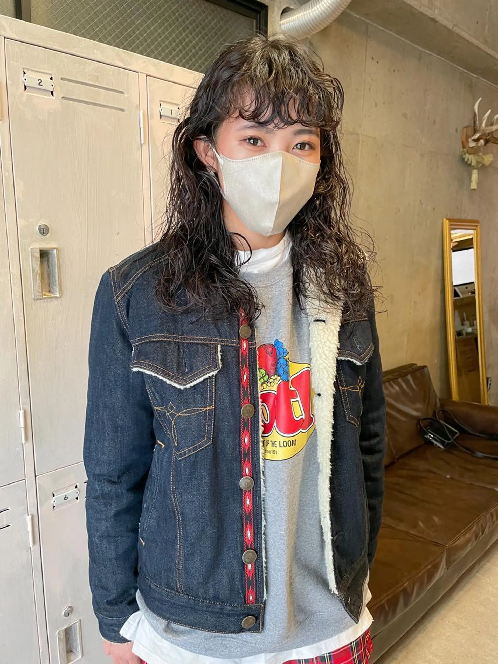 ロング パーマ パーマ/レイヤー 岩山丈一郎のヘアスタイル