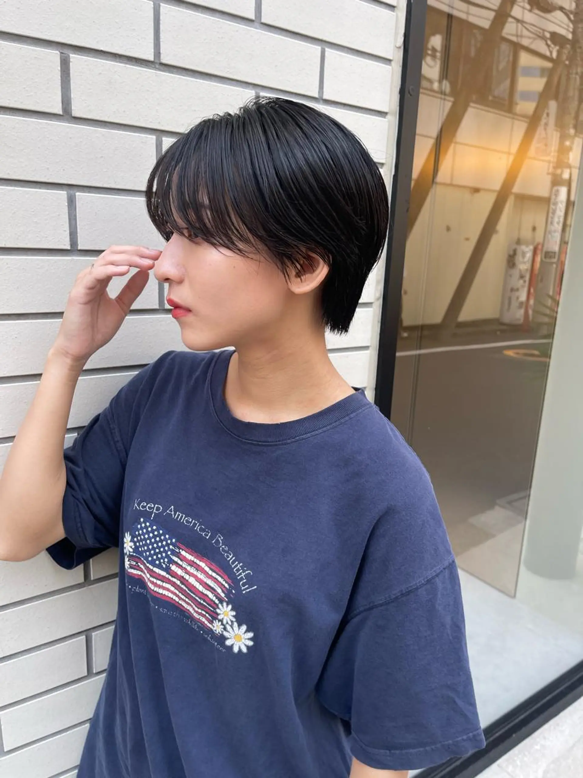 ショート カラー AUBE HAIR sereine　オーブヘアー　セレーヌ所属・💐くびれヘア/艶髪 山根　禎章のヘアスタイル