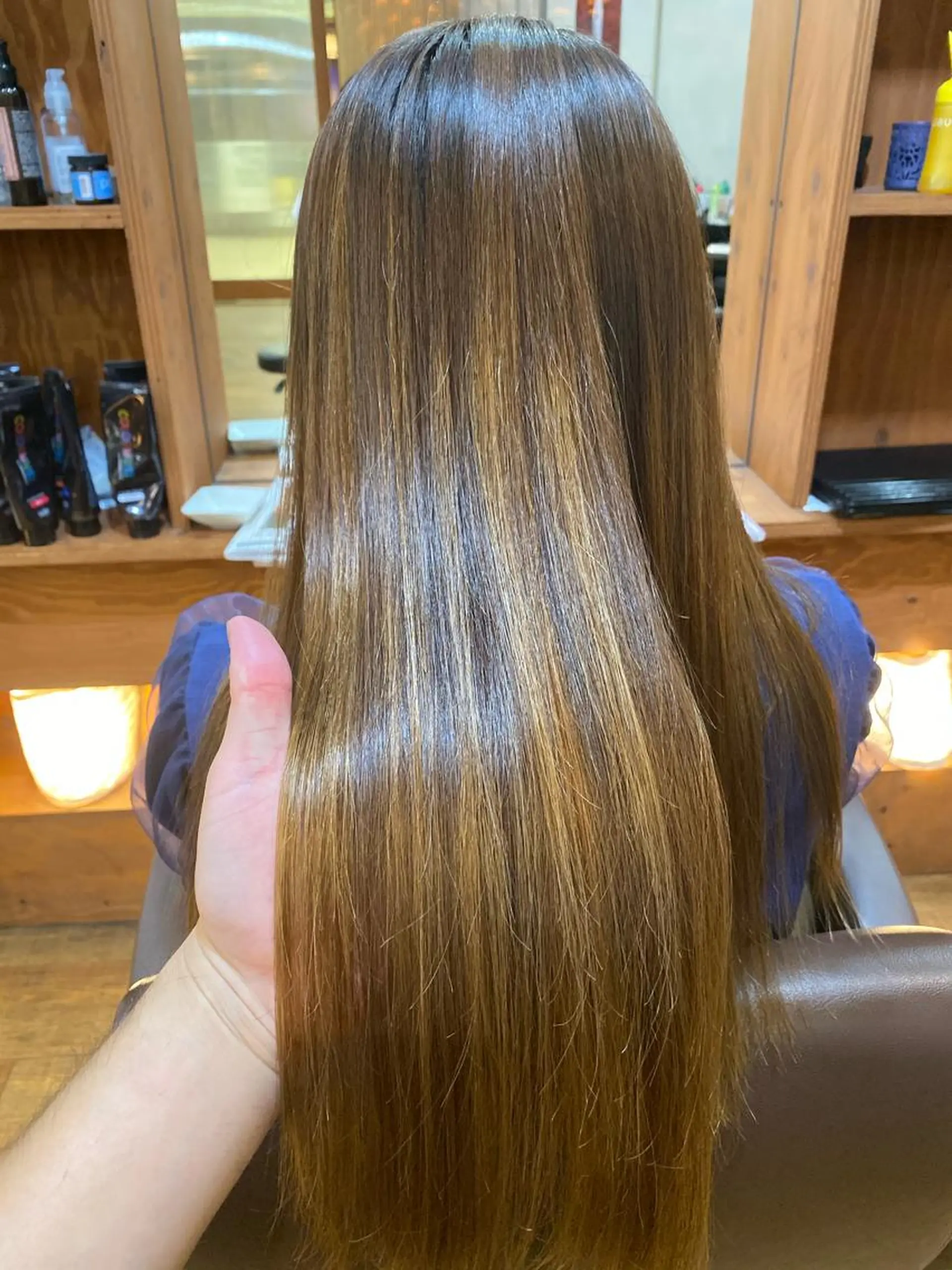 ロング カット 縮毛矯正 トリートメント 菅村 勇亮のヘアスタイル
