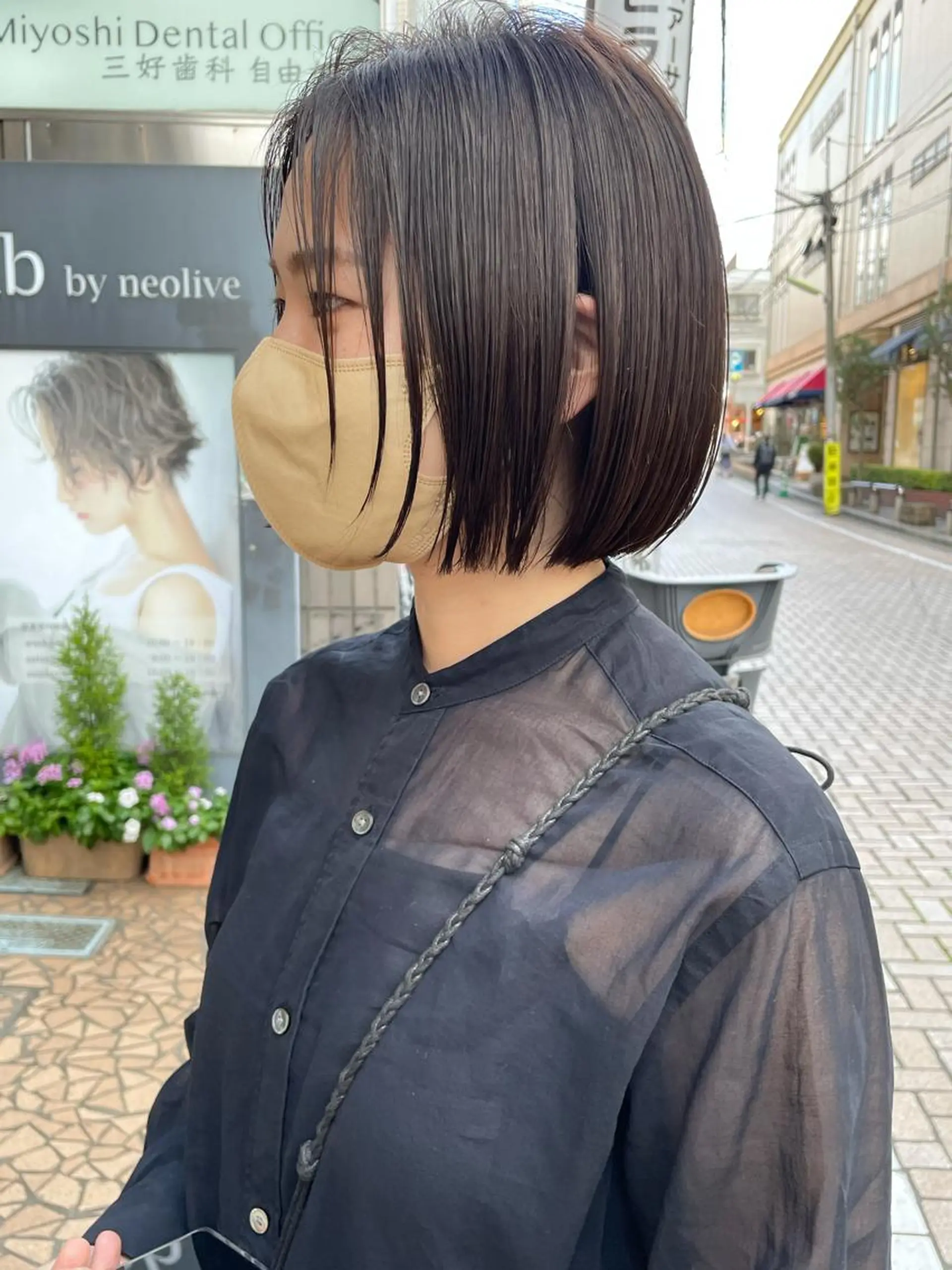 ショート カラー ボブ 齋藤 咲のヘアスタイル