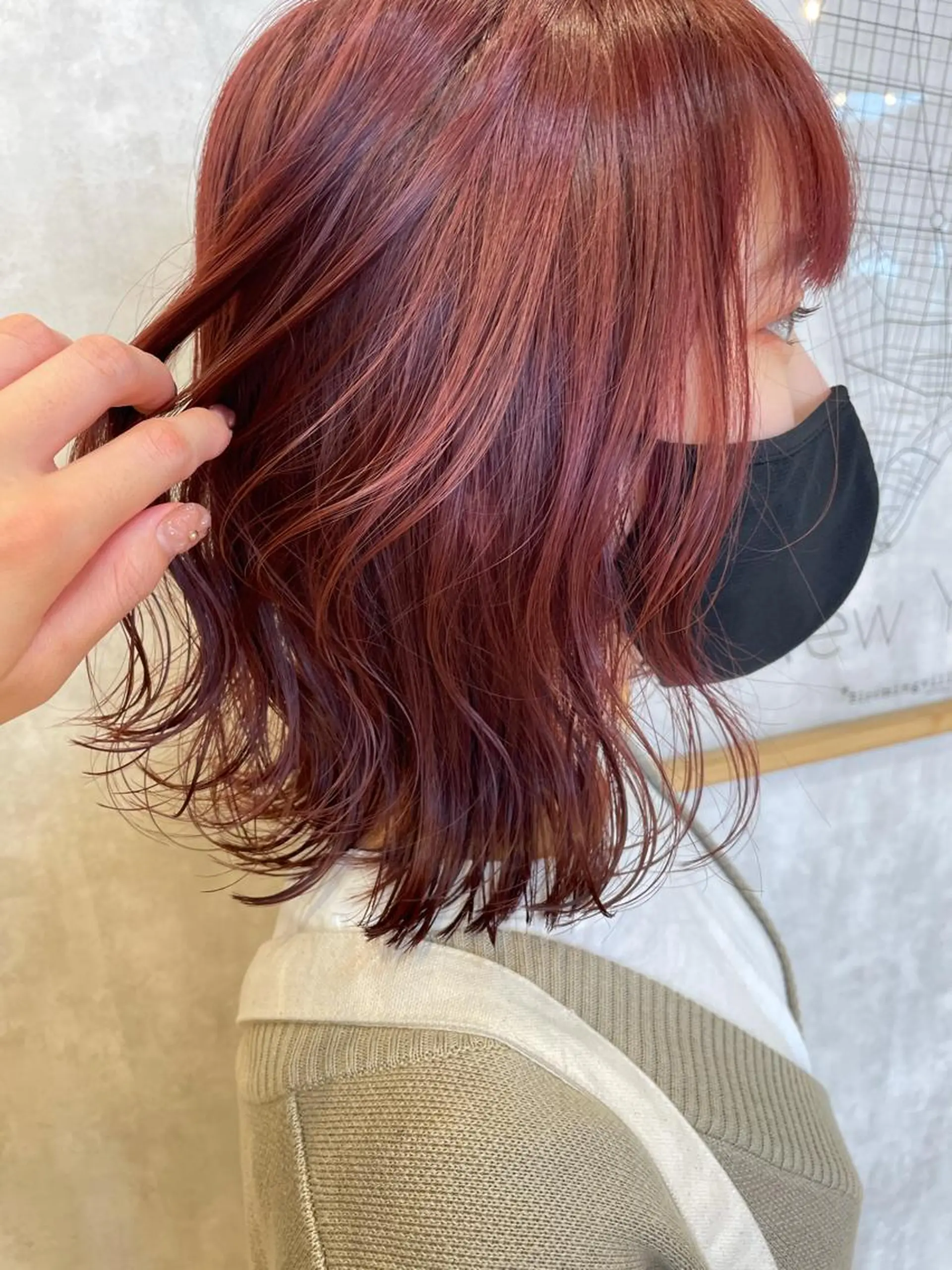カラー ブリーチ ブリーチなしカラー ピンクカラー 三村 桜生のヘアスタイル