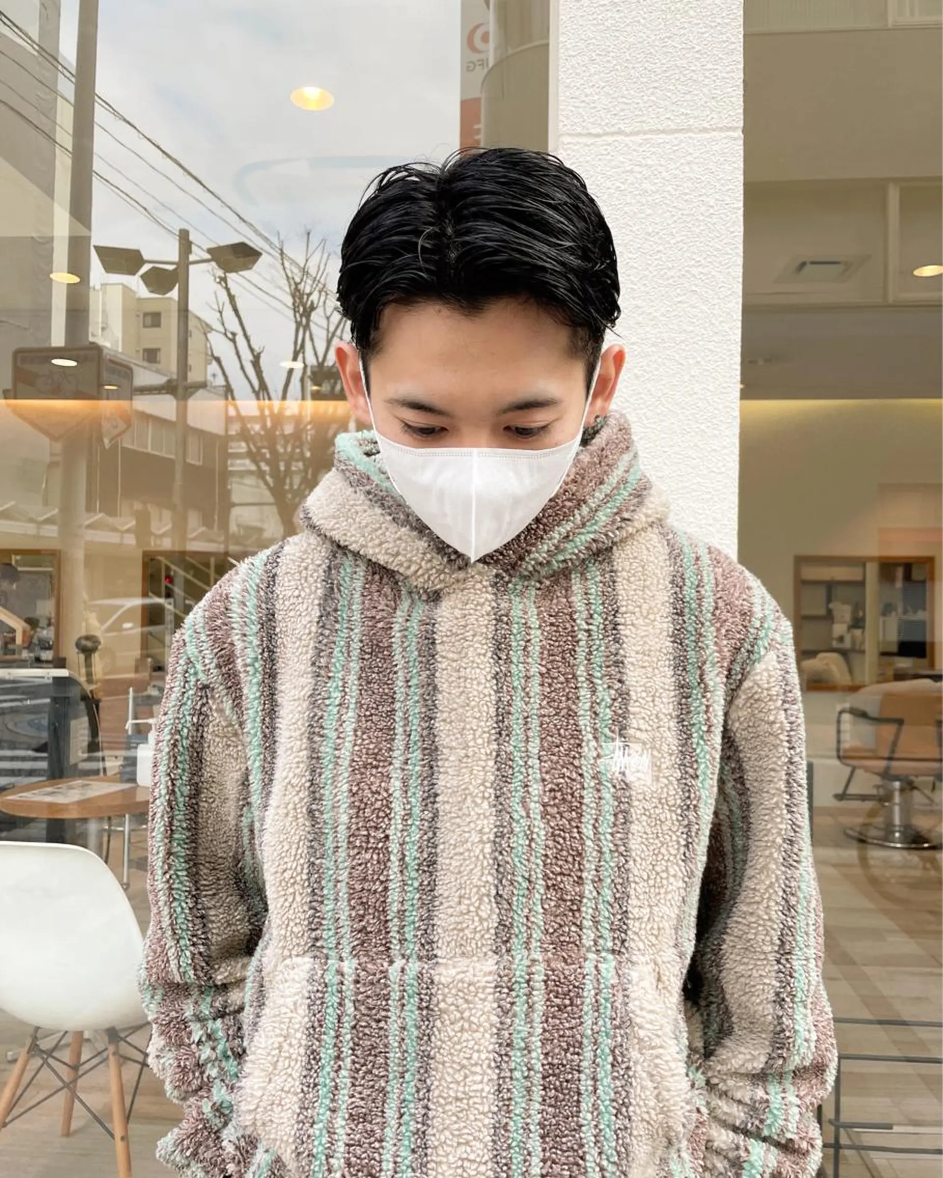 メンズ R-5 shonandai所属・🍋透け感カラー🍃 オリーブ🍐Kahoのヘアスタイル