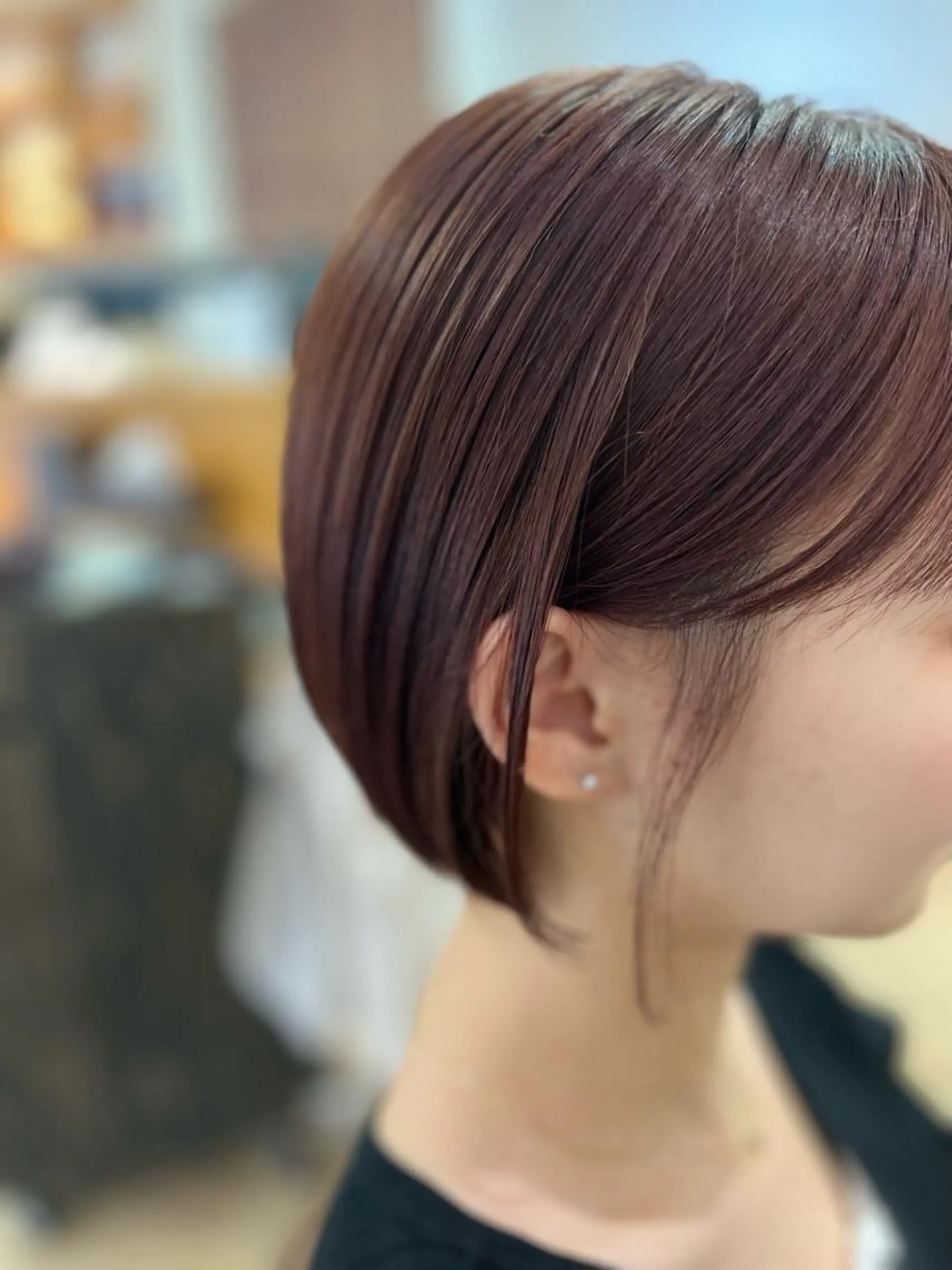 ショート カラー ブリーチ ブリーチなしカラー ピンクカラー カット アトリエNew York三ノ輪店所属・miku 三ノ輪のヘアスタイル