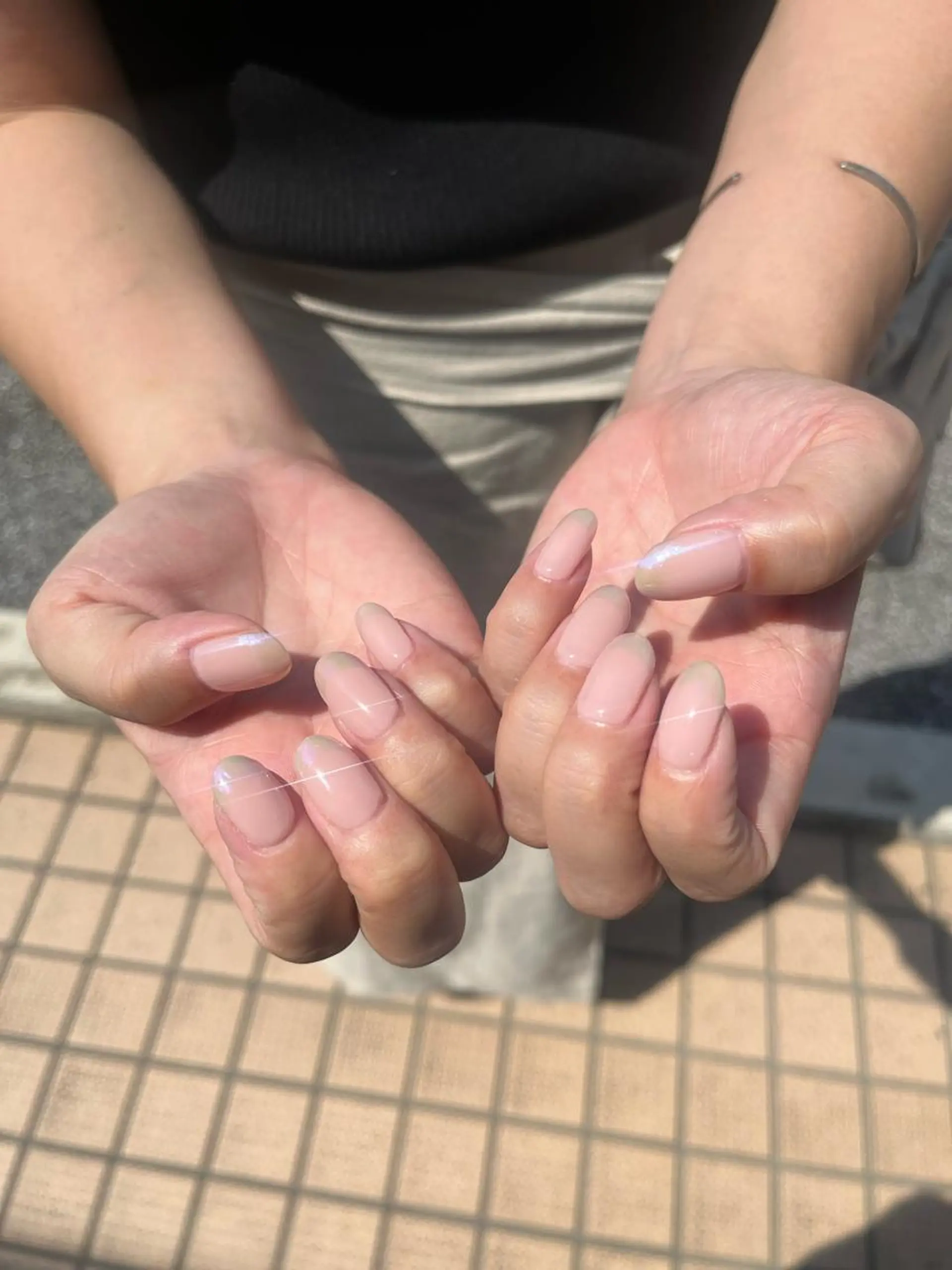 ネイル オーロラネイル フレンチネイル ハンドネイル Allure戸祭店 yukinoのネイルデザイン