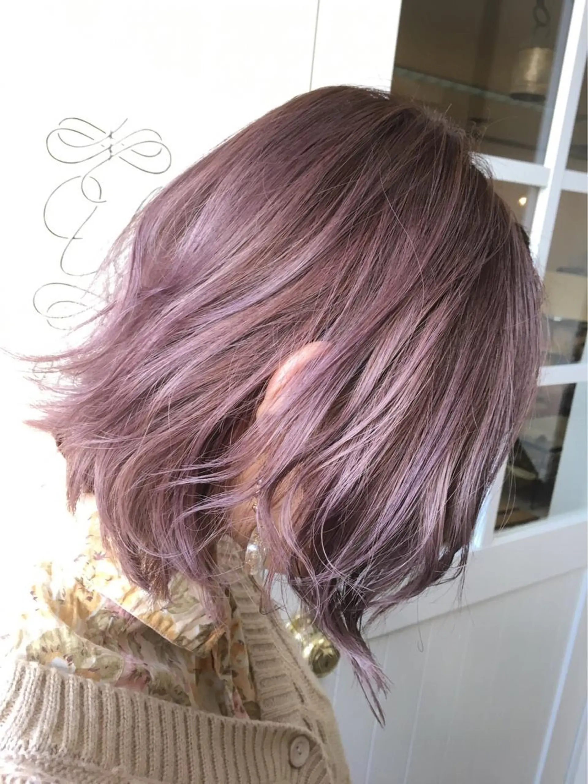 カラー ラベンダーカラー ピンクカラー ピンクラベンダー a rikaのヘアスタイル